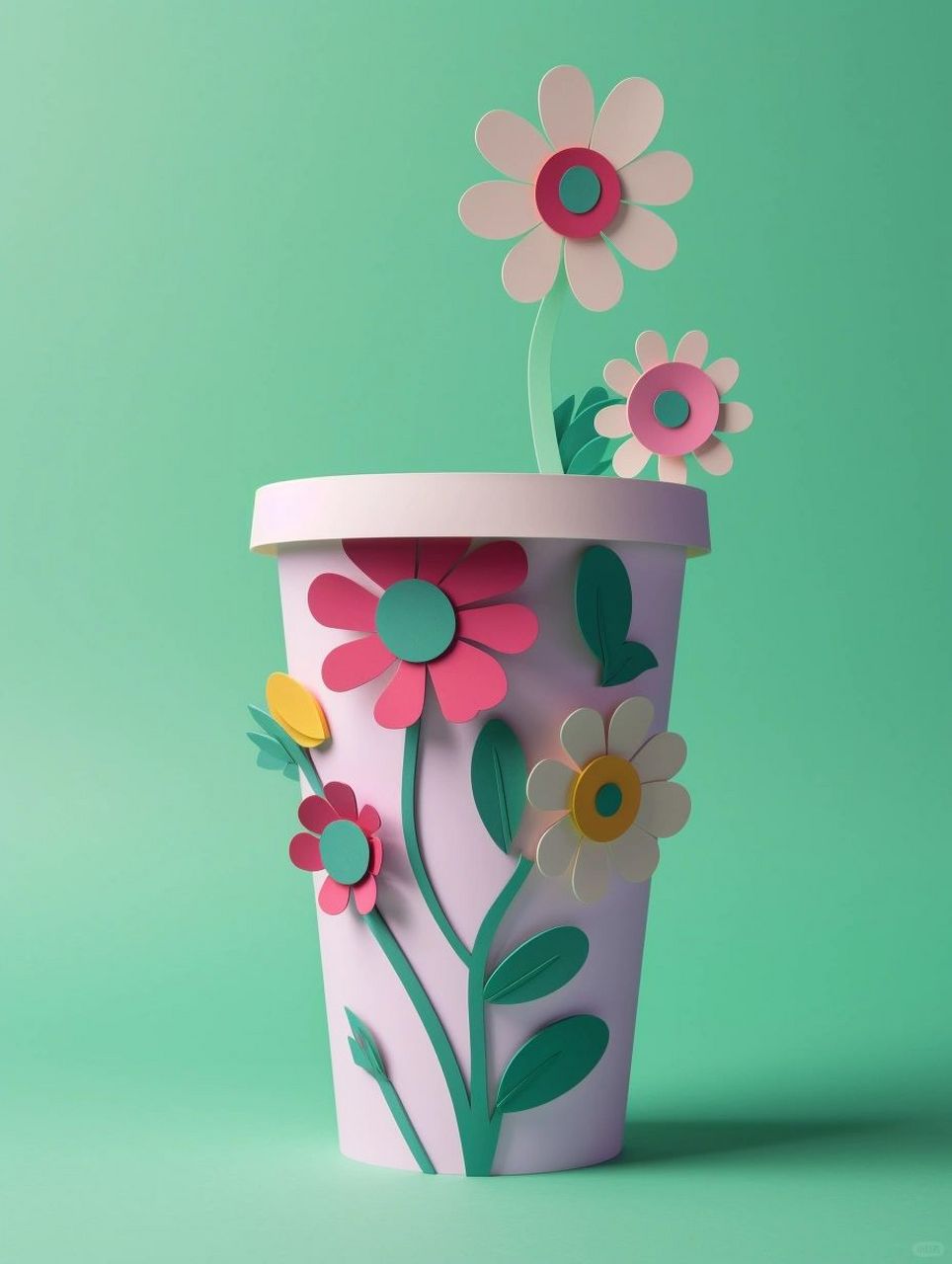 今天,让我们一起来制作一款充满春日气息的纸杯,用简单的剪纸技巧