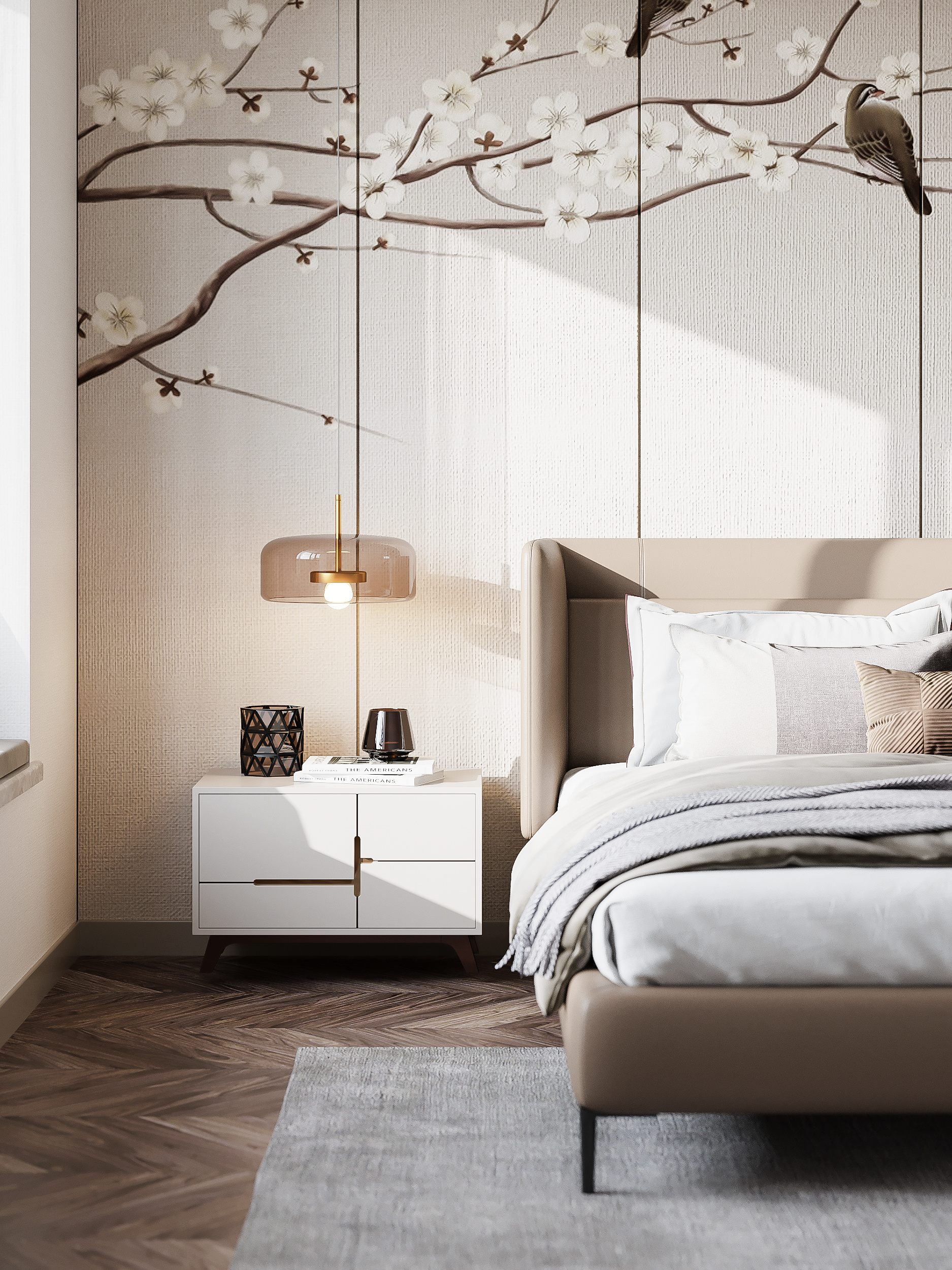 舒适与美学并存,极简轻奢卧室书房设计,北京独立设计师张一崐