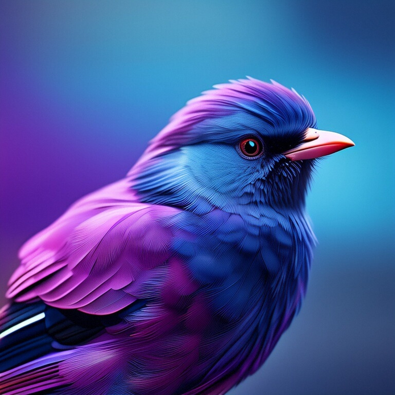 蓝紫色的小鸟,梦幻般的羽毛色彩.这真是人间能有的鸟类吗?