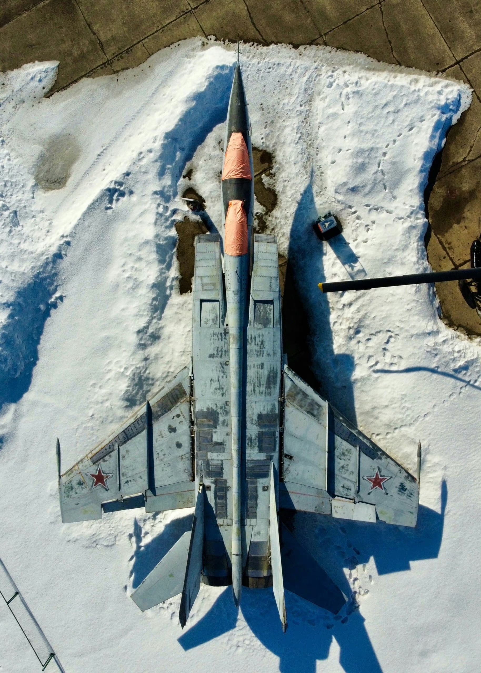 米格29和米格25双座的标准俯视图