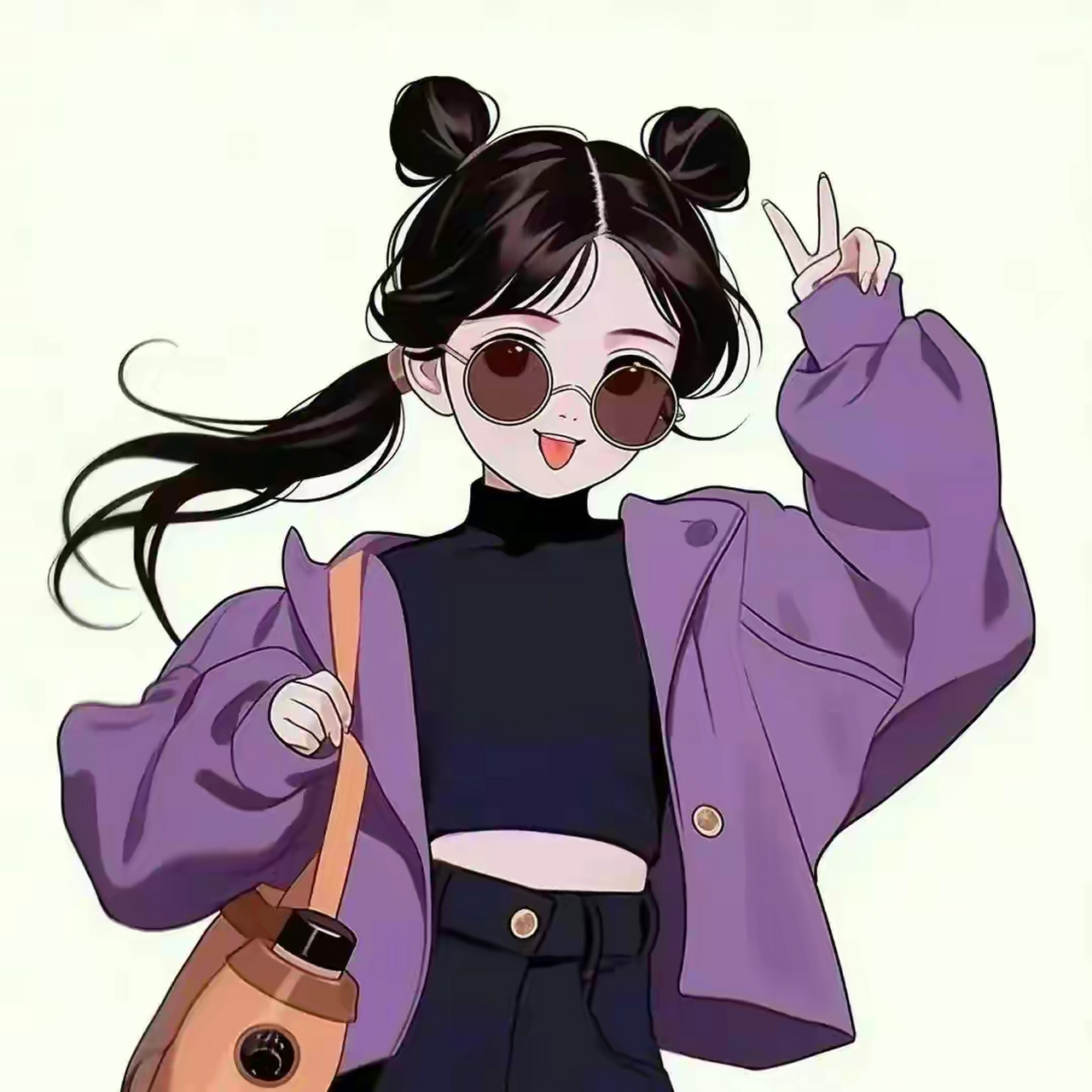 紫色可爱头像 | 慢品人间烟火色,闲观万事岁月长.  1.