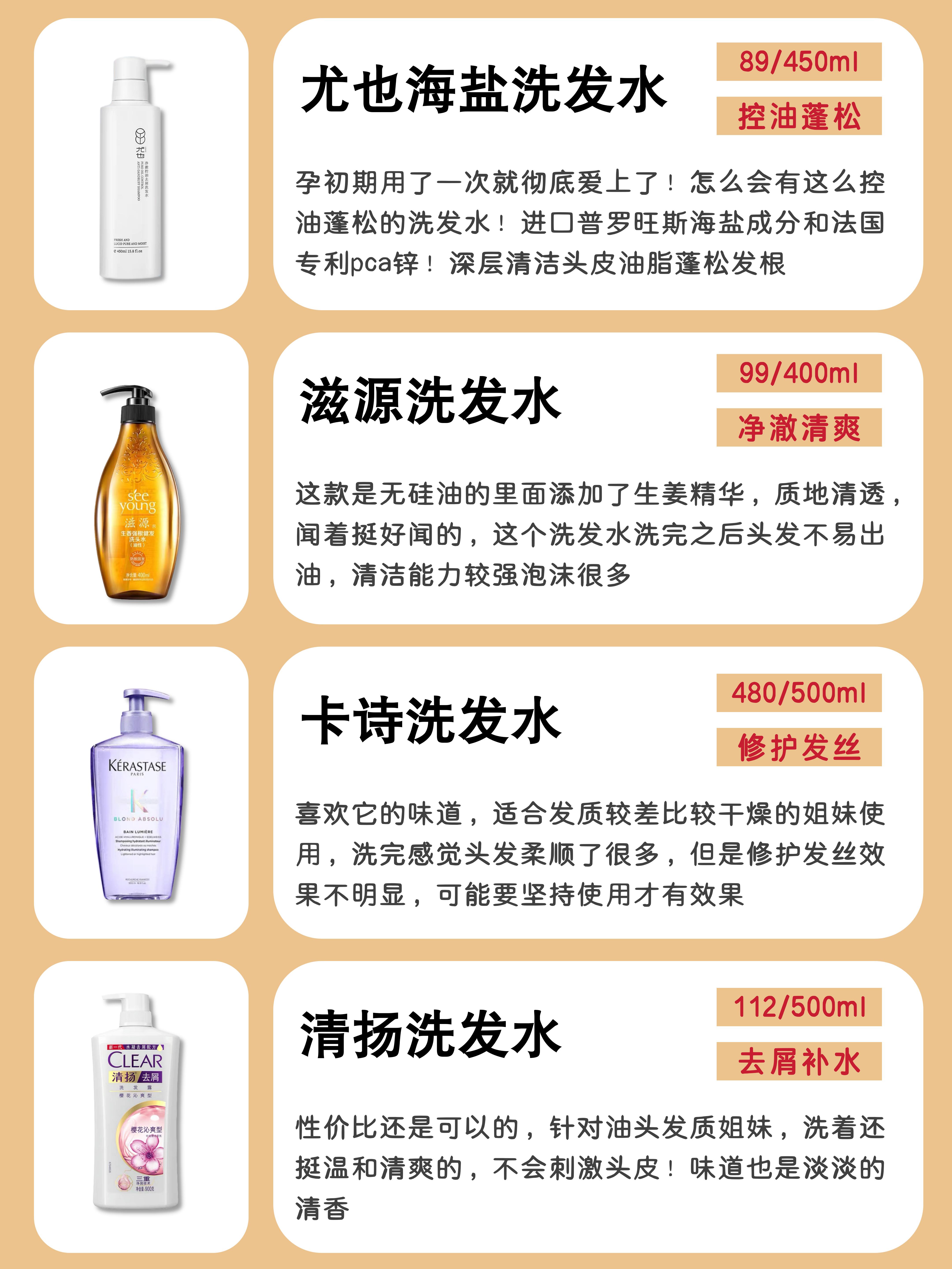 随便一个都是实力派洗发水