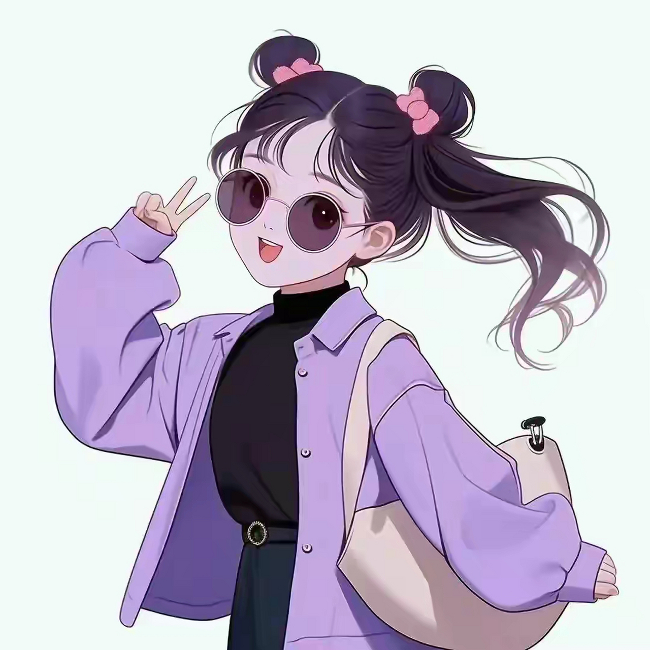 紫色可爱头像 | 慢品人间烟火色,闲观万事岁月长.  1.