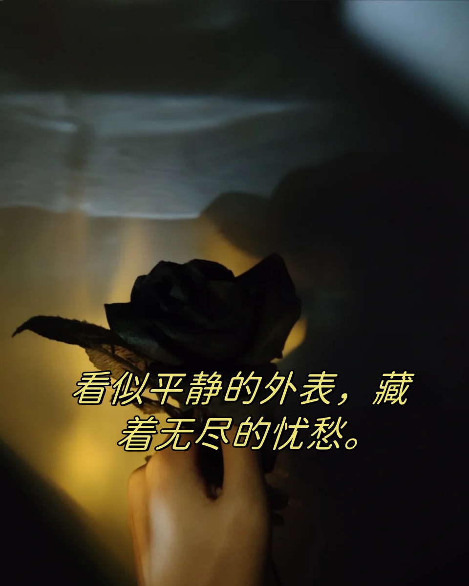 嘴角的微笑,掩饰不住内心的苦涩.  2.看似平静的外表