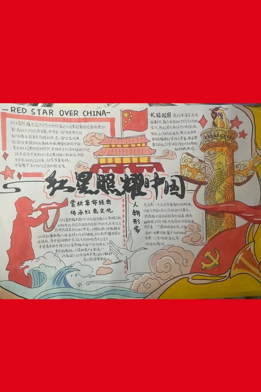 红色主题手抄报  🔴 红色,是热血的颜色,象征着激情与奋斗.