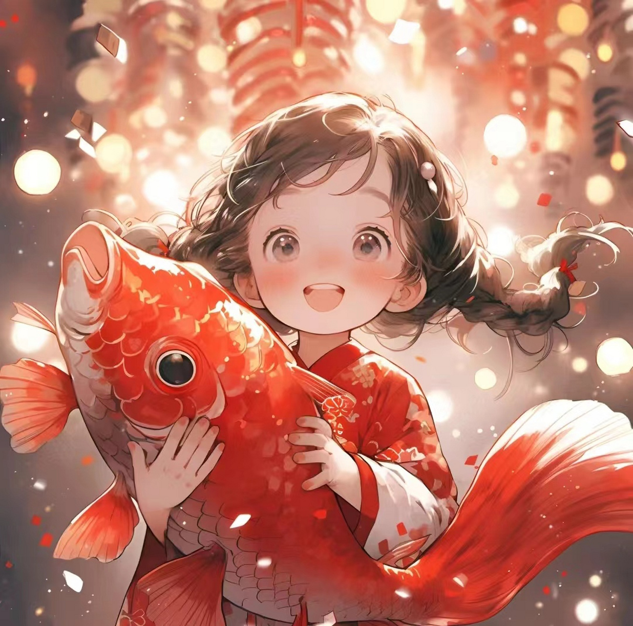 锦鲤头像  05好运锦96鲤,诸事顺利9691