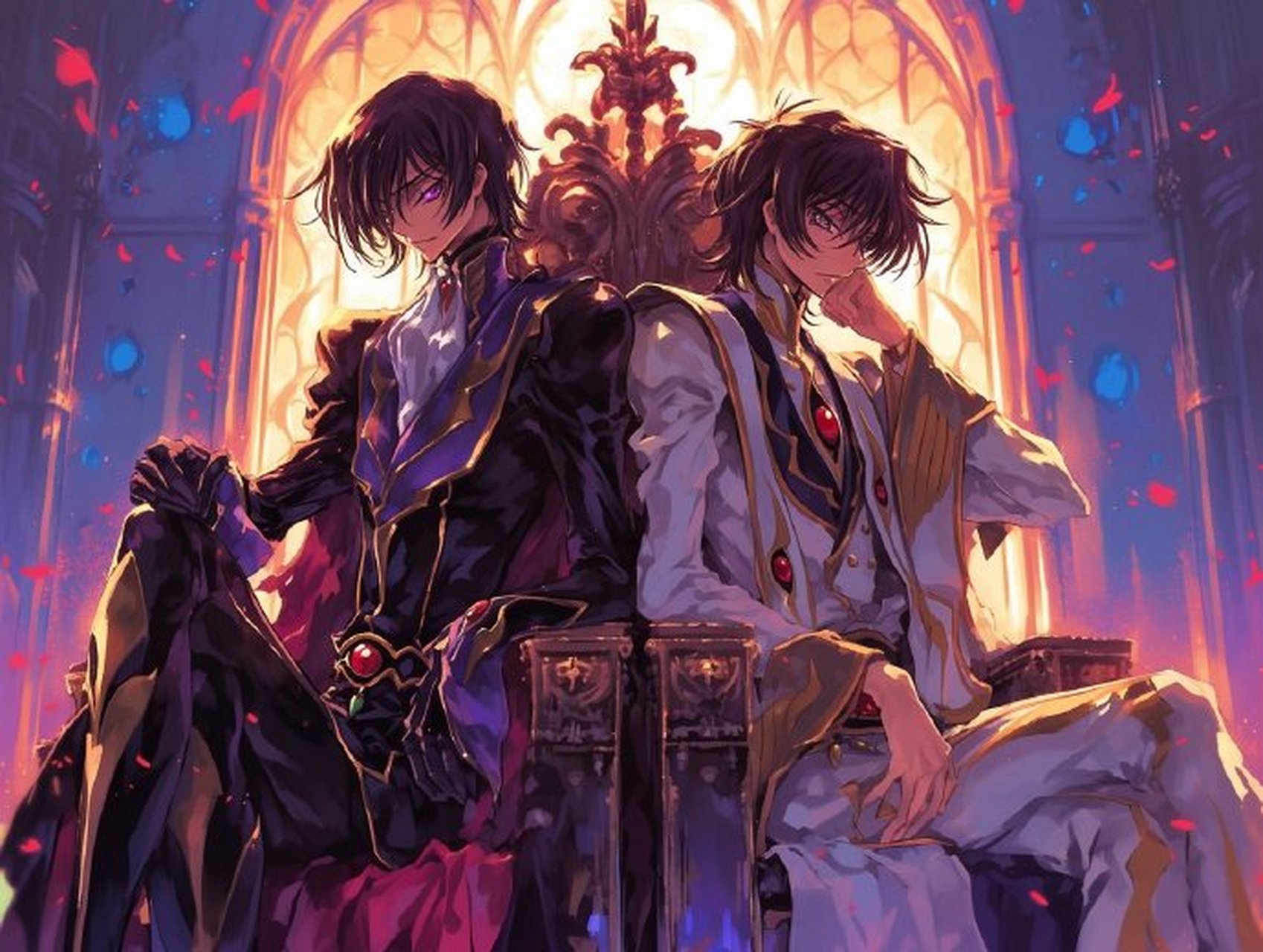 「叛逆的鲁鲁修」鲁鲁修 & 朱雀 (x:hodarake) #叛逆的鲁鲁修# #经典