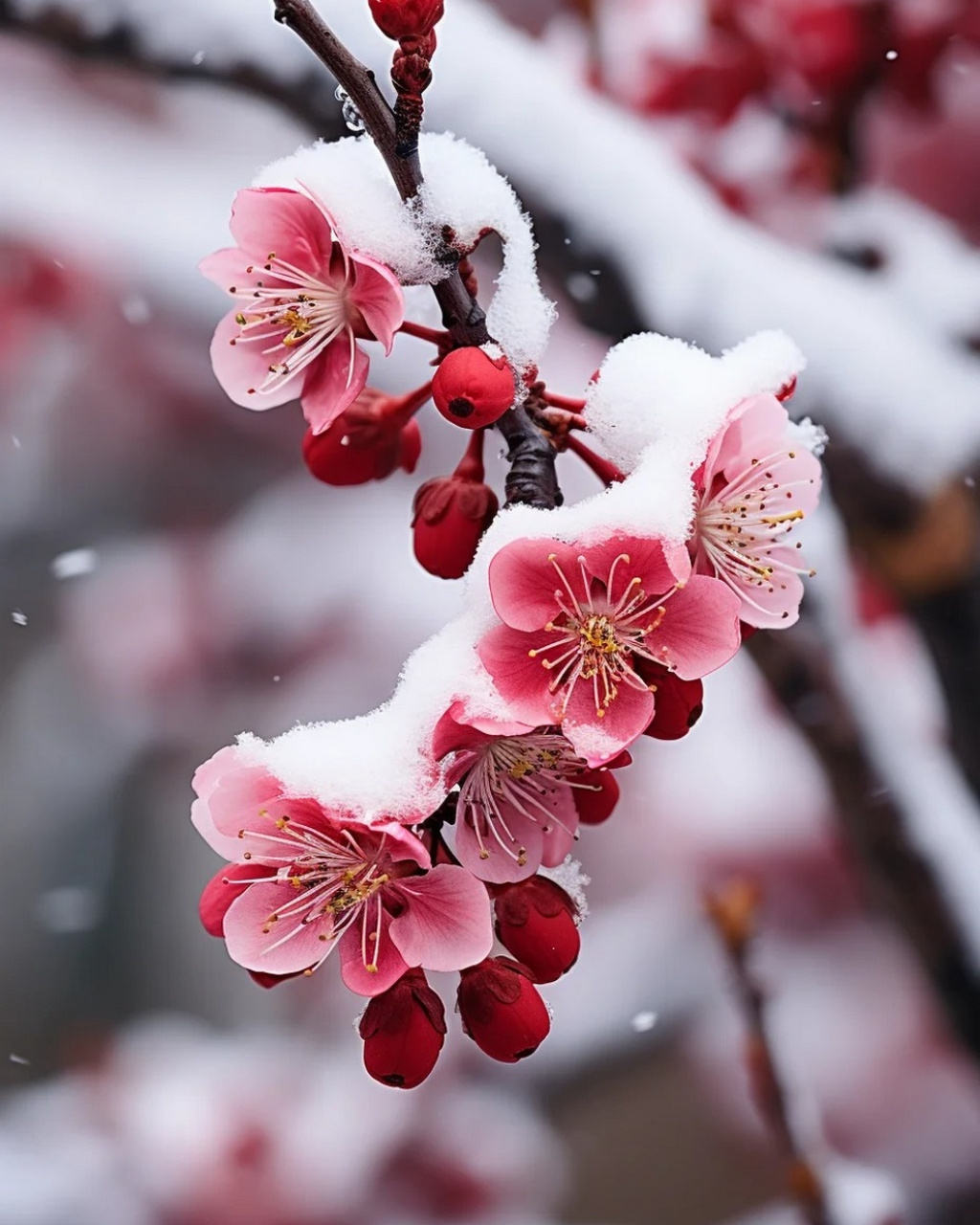 丰厚梅花图片欣赏图片