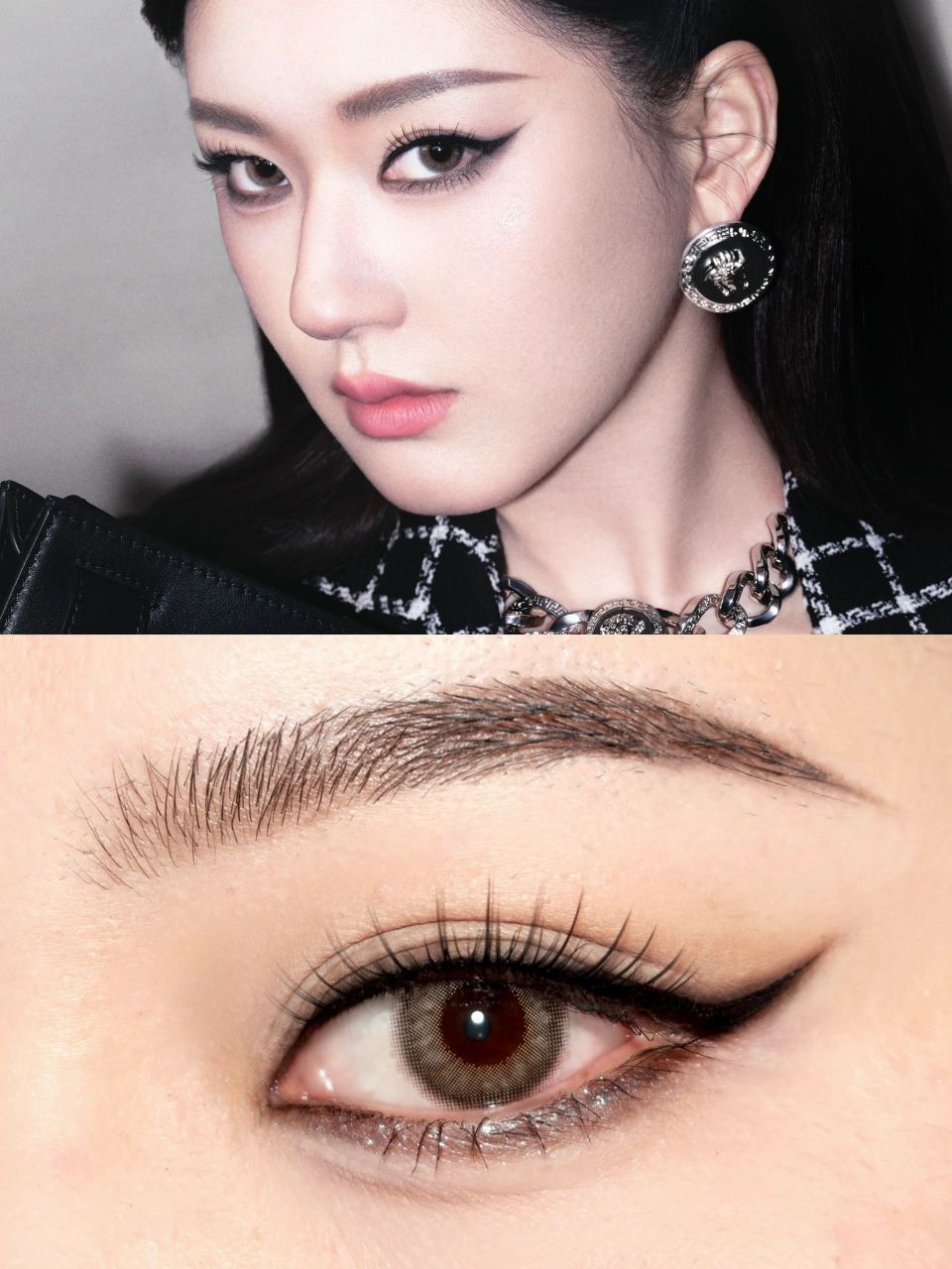 赵露思仿妆 性感辣妹炭熏小猫眼妆详细教程 真的很喜欢这种甜妹变酷姐