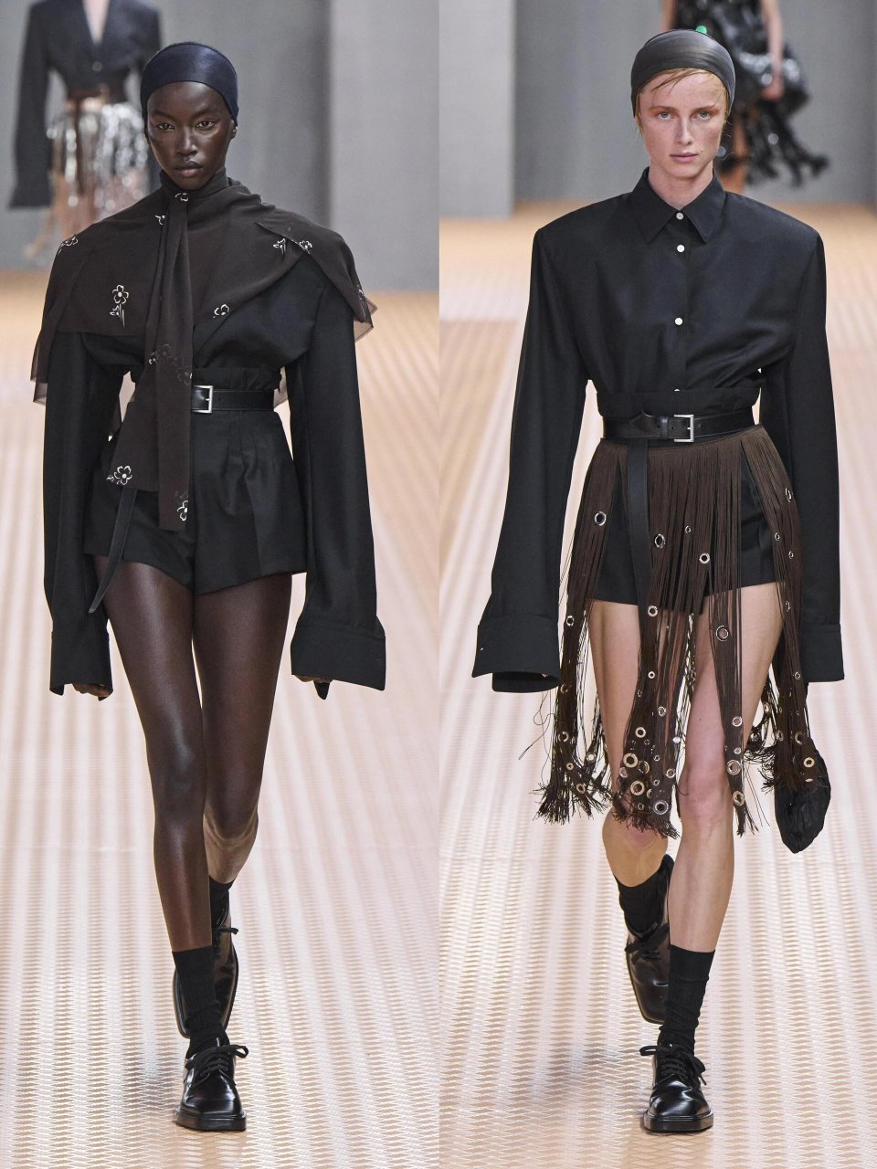 prada  春夏系列  这场春夏女装时装秀肯定非常精彩 流动的"建筑感"