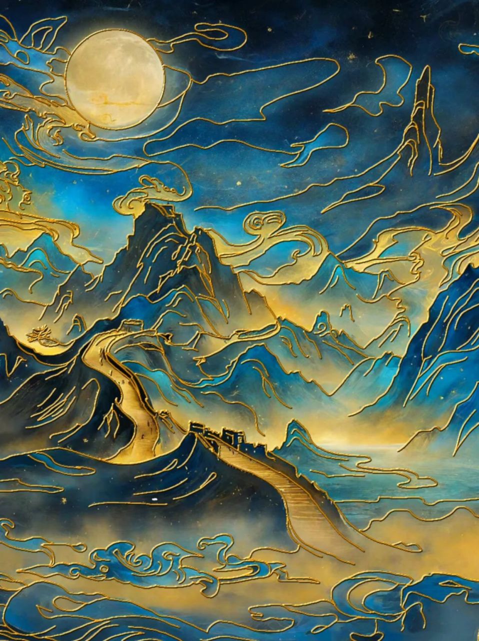 掐丝珐琅画  掐丝珐琅画是一种特殊的绘画艺术,起源于中国传统工艺