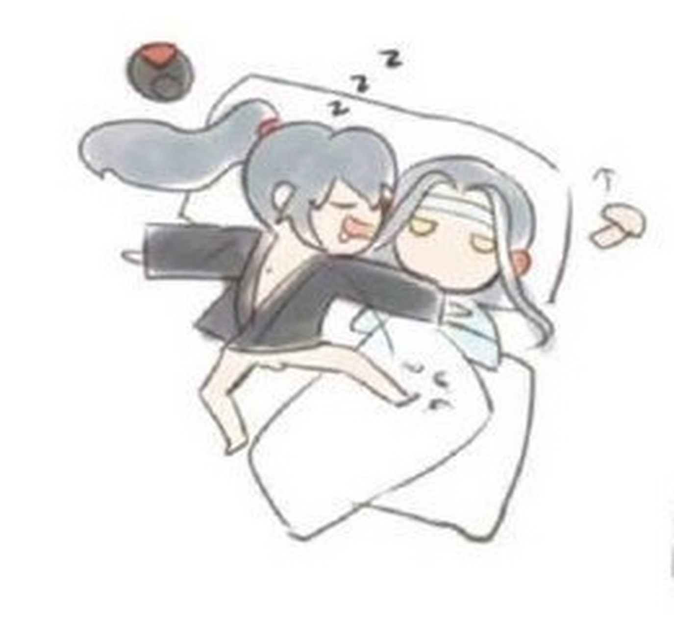 原耽#墨家三宝睡觉觉,忍不住放大看细节,大哥大嫂果然是一股清流