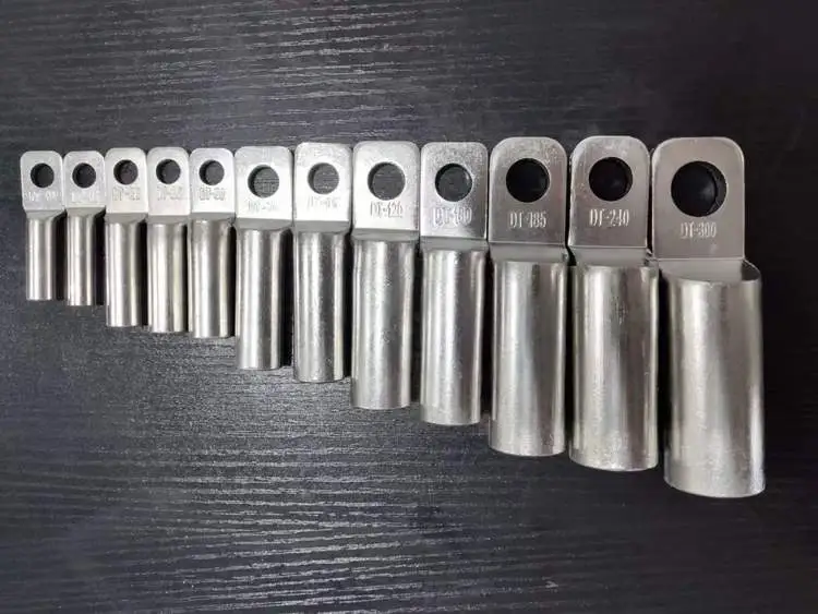 国标dtf方头铜鼻子 t2紫铜镀锡铜接线端子 空开断路器窄头铜端子