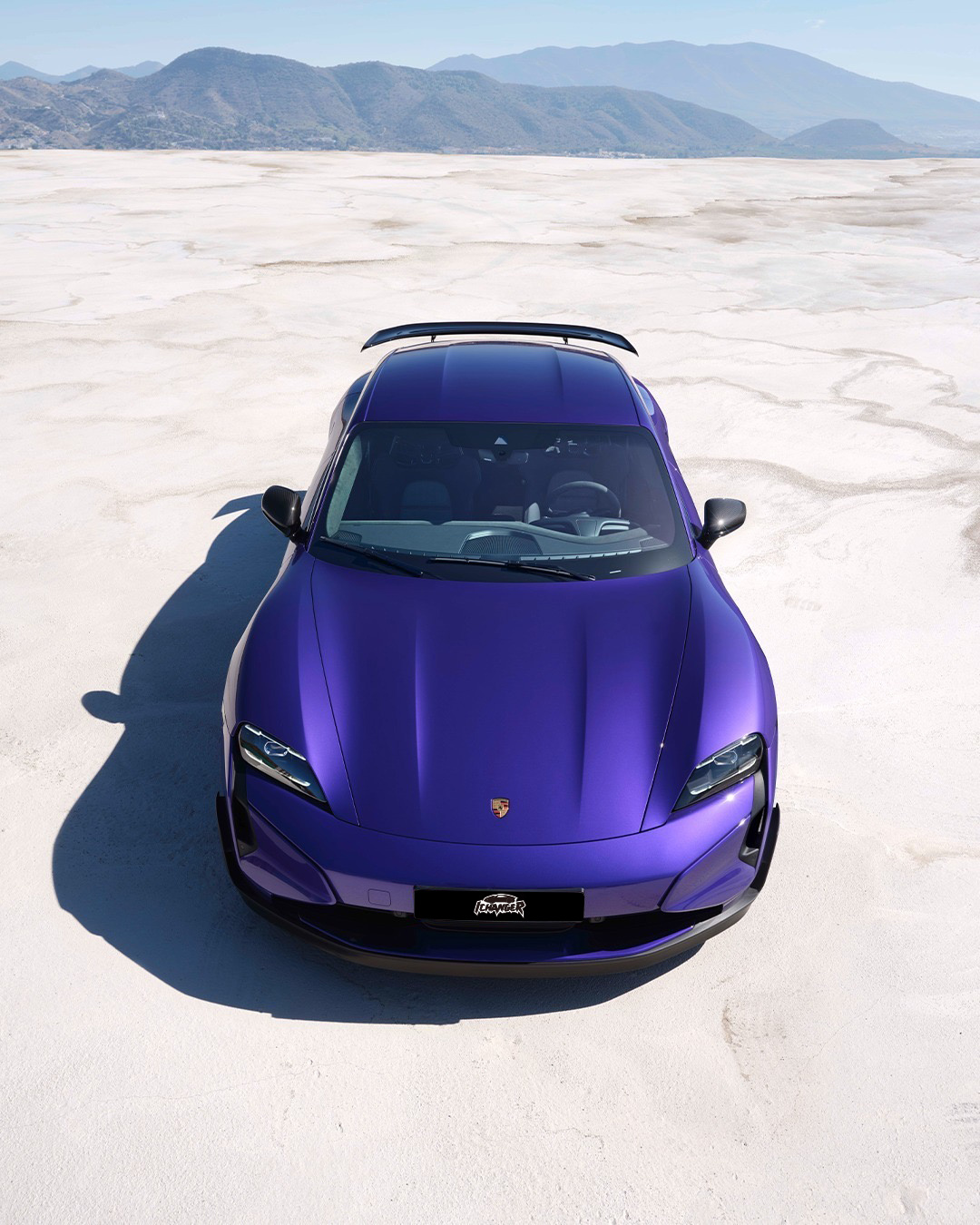 保时捷taycan贴膜icr改色膜紫水晶,散发出超级迷人的氛围