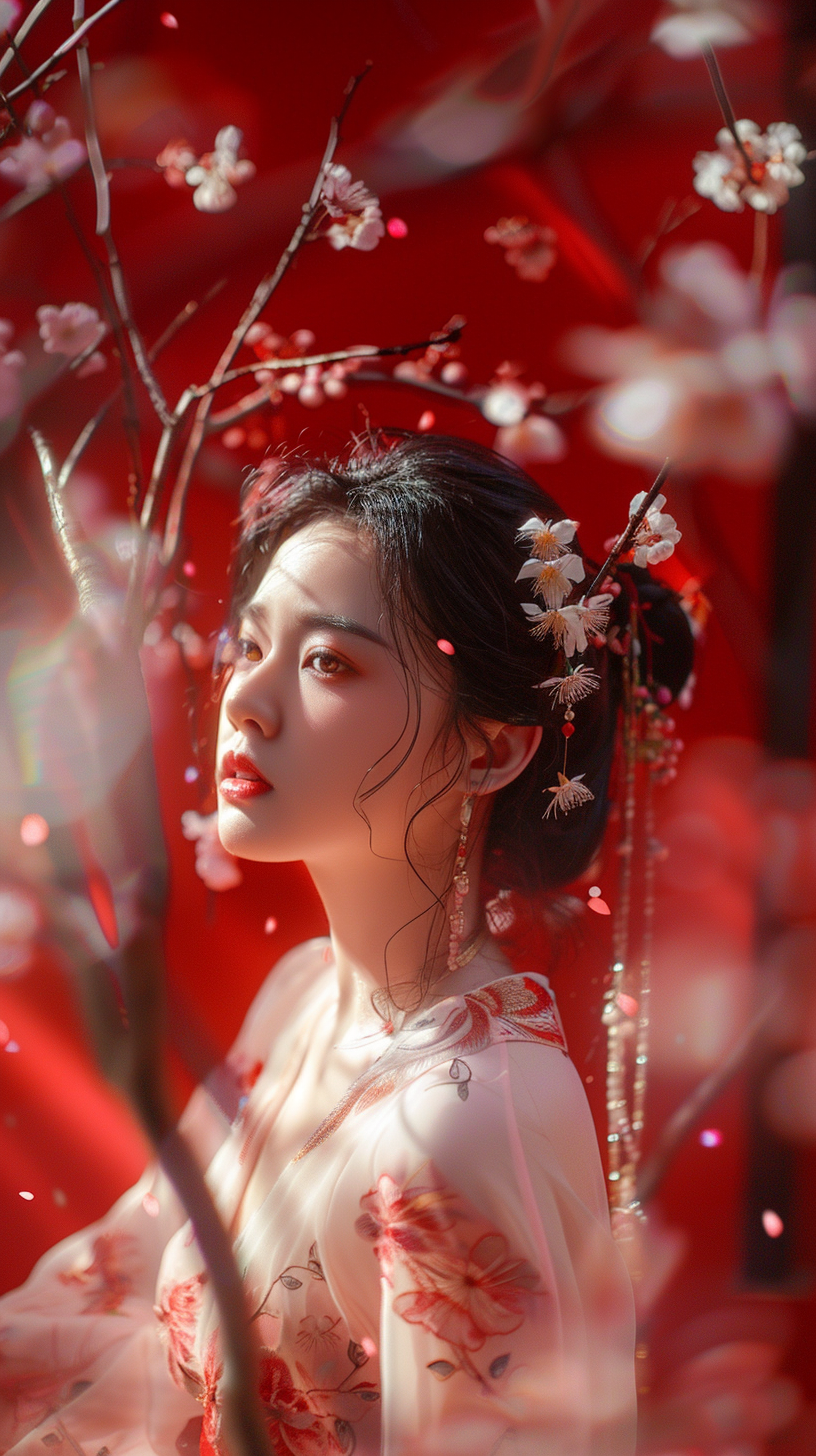 国风美女拍摄壁纸