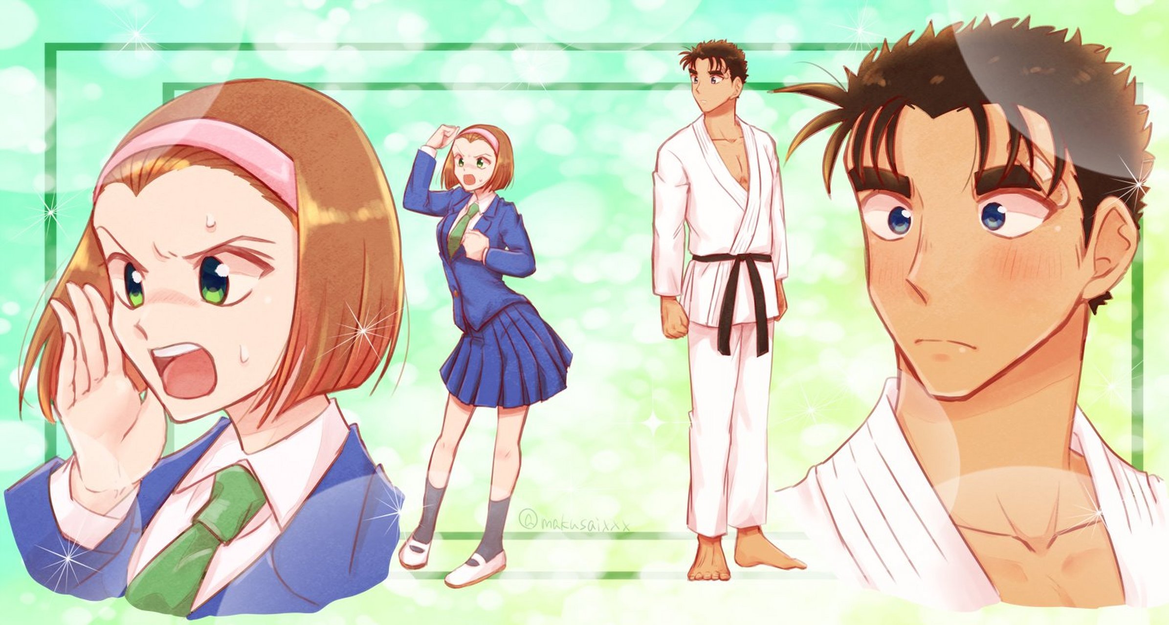 园子和京极真#名侦探柯南