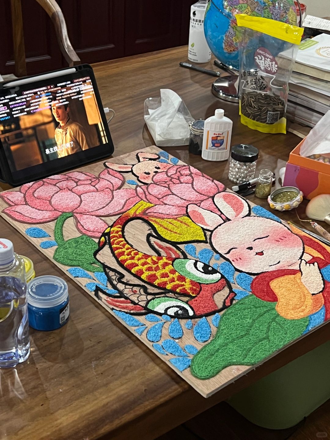 纸浆画中国地图,为叔叔定制专属生日礼物  在这个特