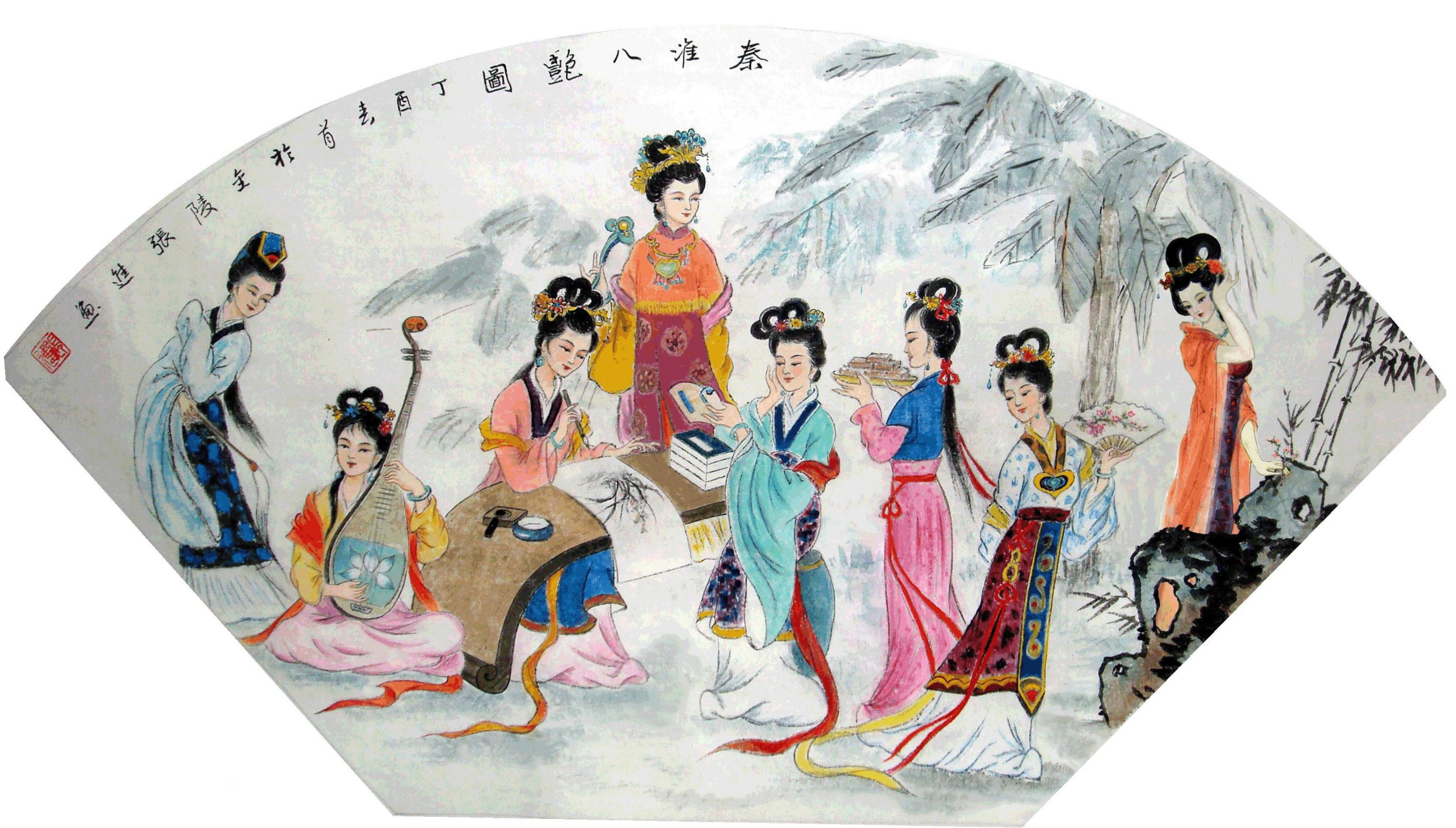 秦淮八艳是指明清时期生活在南京秦淮河畔的八位才貌出众,才艺双绝的