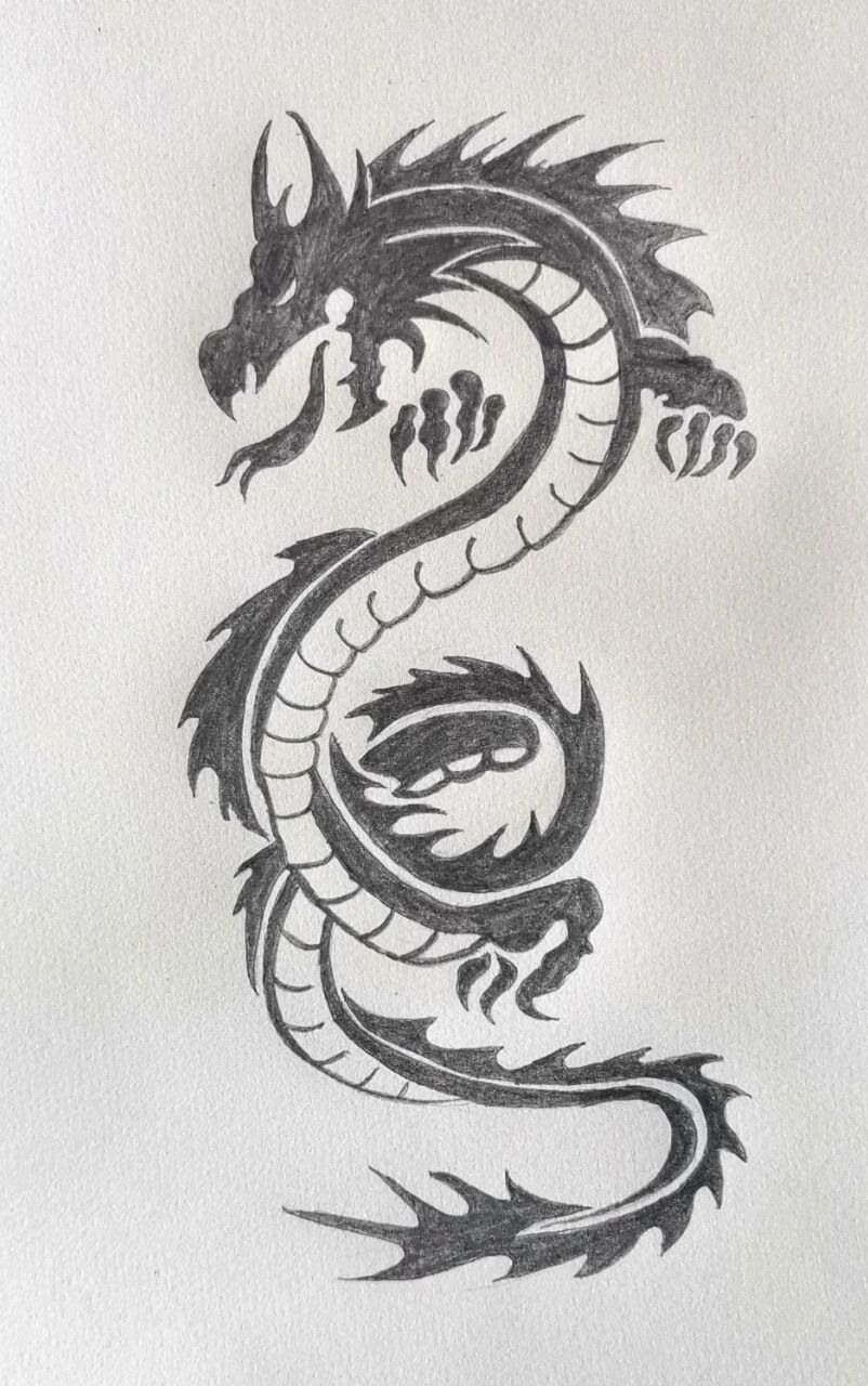 龙简笔画02霸气02帅气  一些简单霸气又帅气的龙简笔画