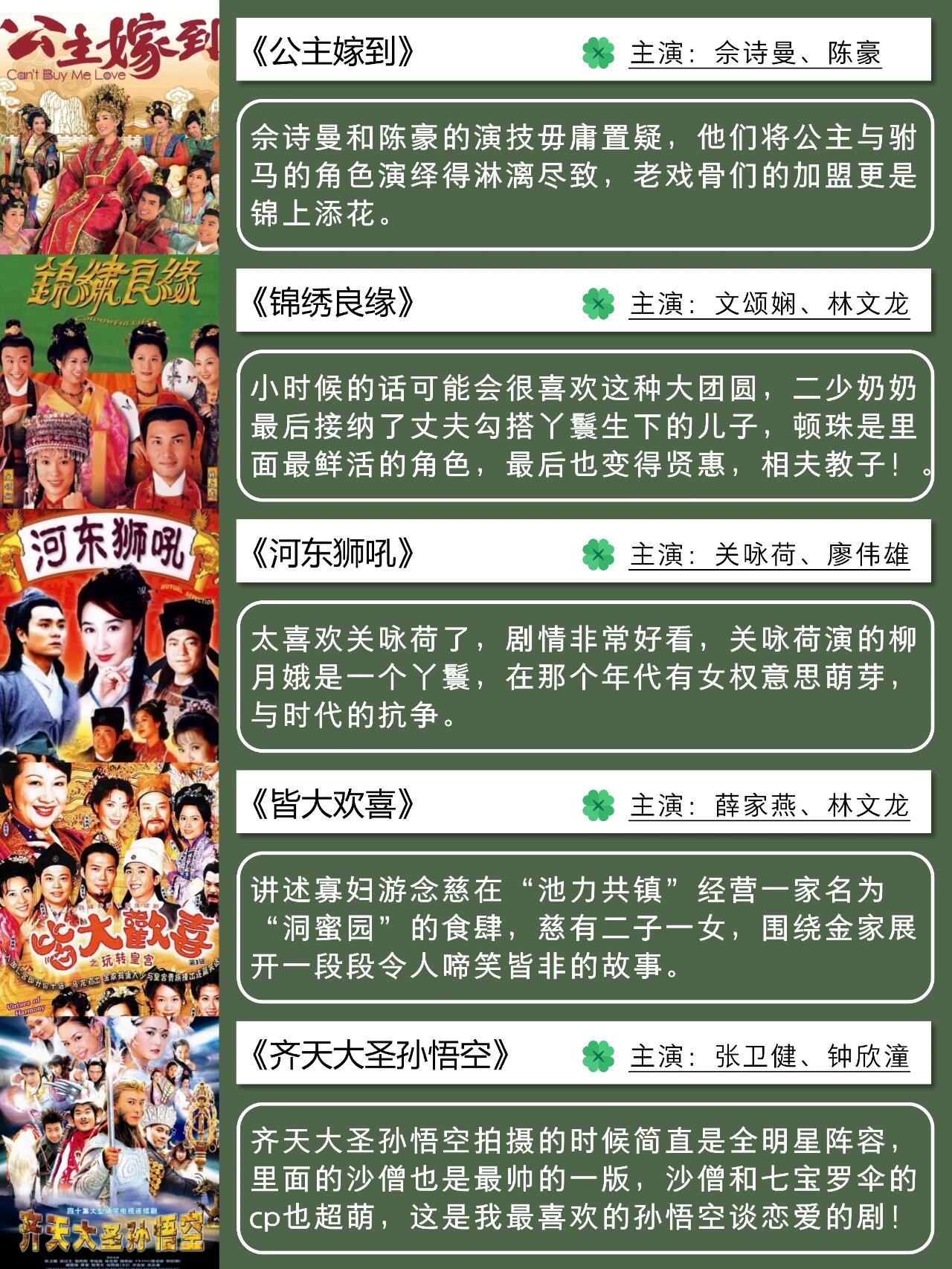 10部经典tvb港剧推荐!