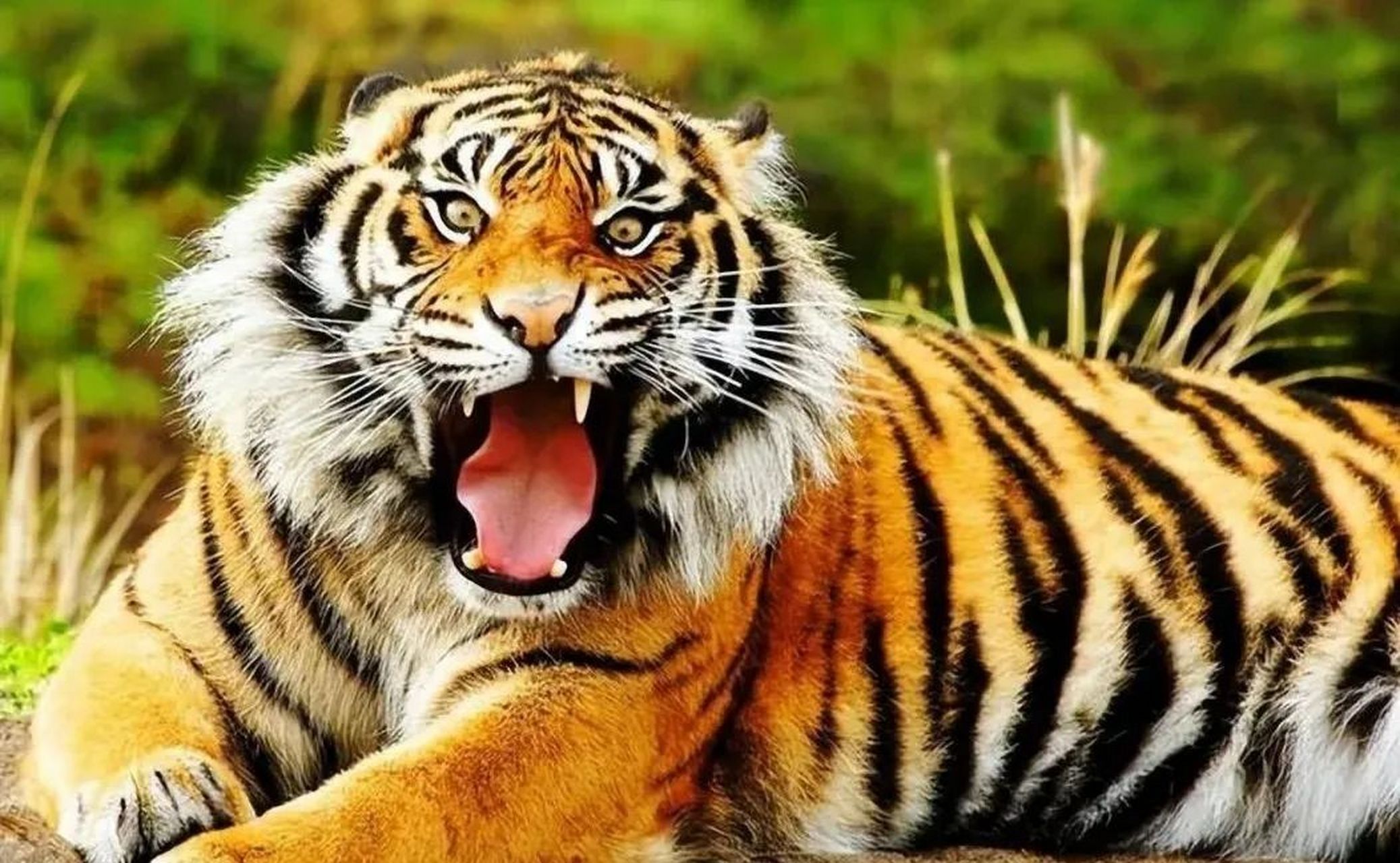 同类竞争,猎物减少,栖息地破坏和非法捕猎等因素威胁老虎生存.