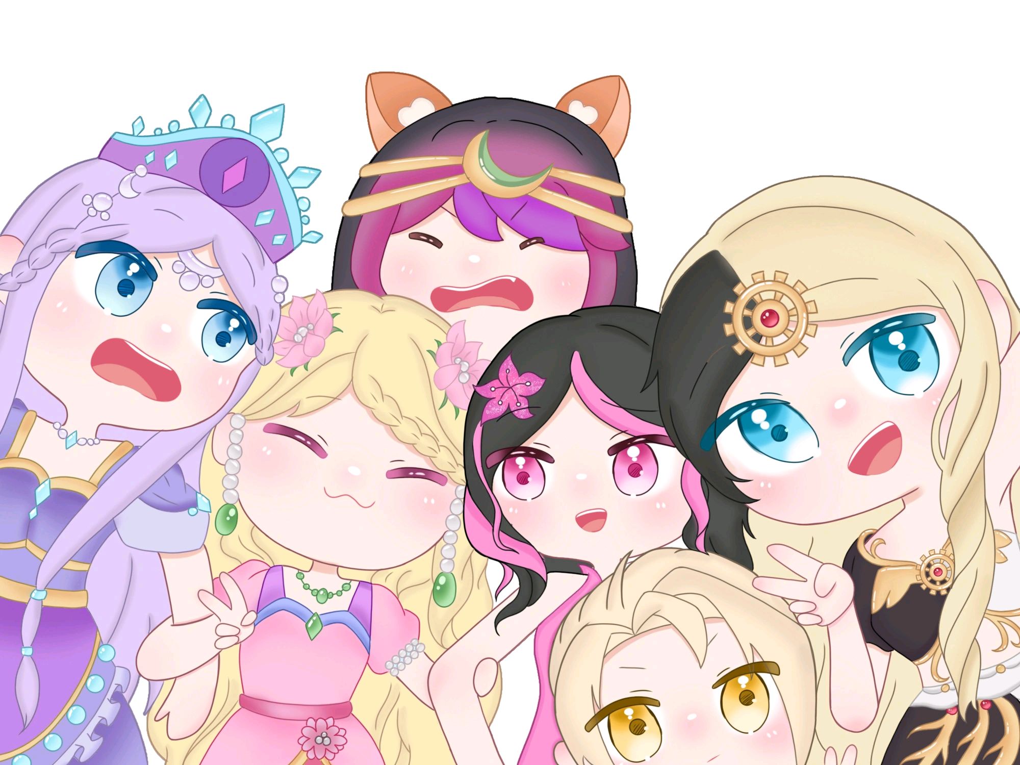 叶罗丽仙子q版同框