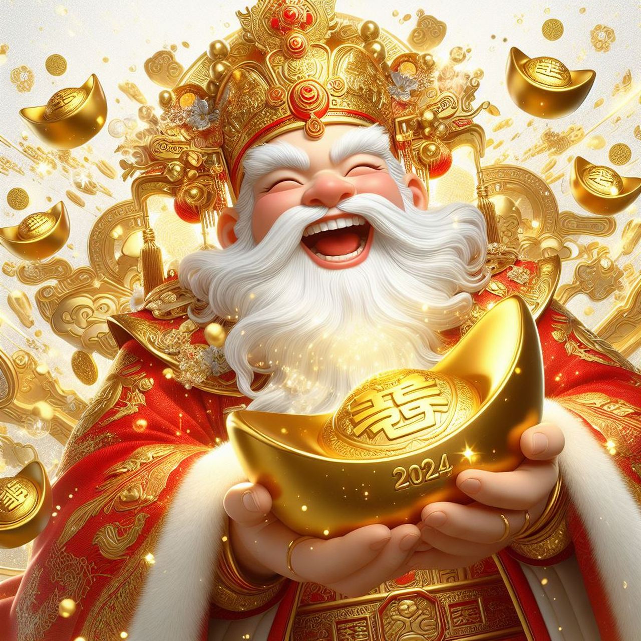 2024财神到头像,大家喜欢吗?#奥特曼# #财神