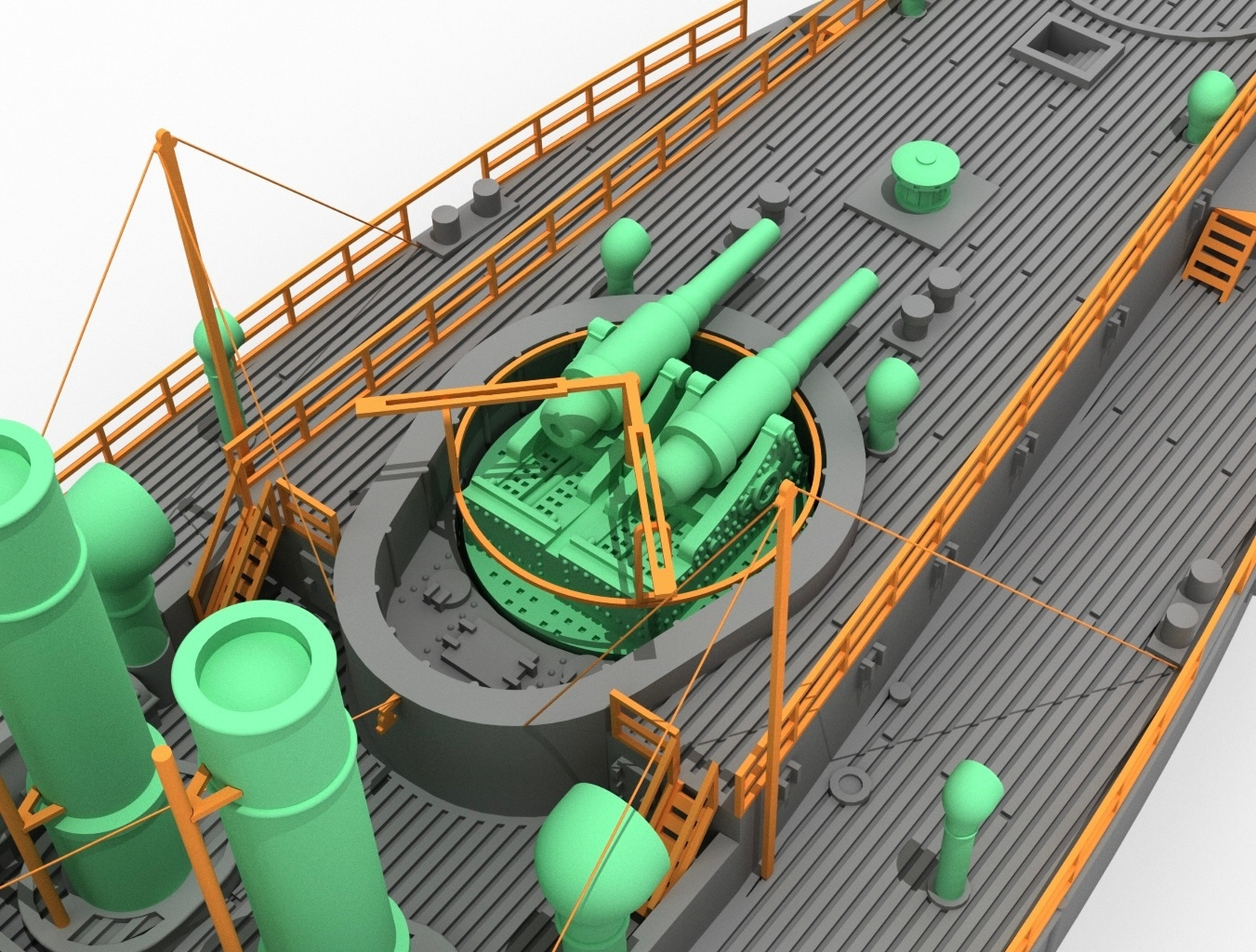 建模欣赏:研工坊模型 建模图 1/700 萨克森铁甲舰,该舰是德国建造的一