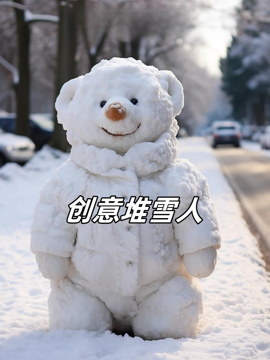 堆雪人创意造型图片