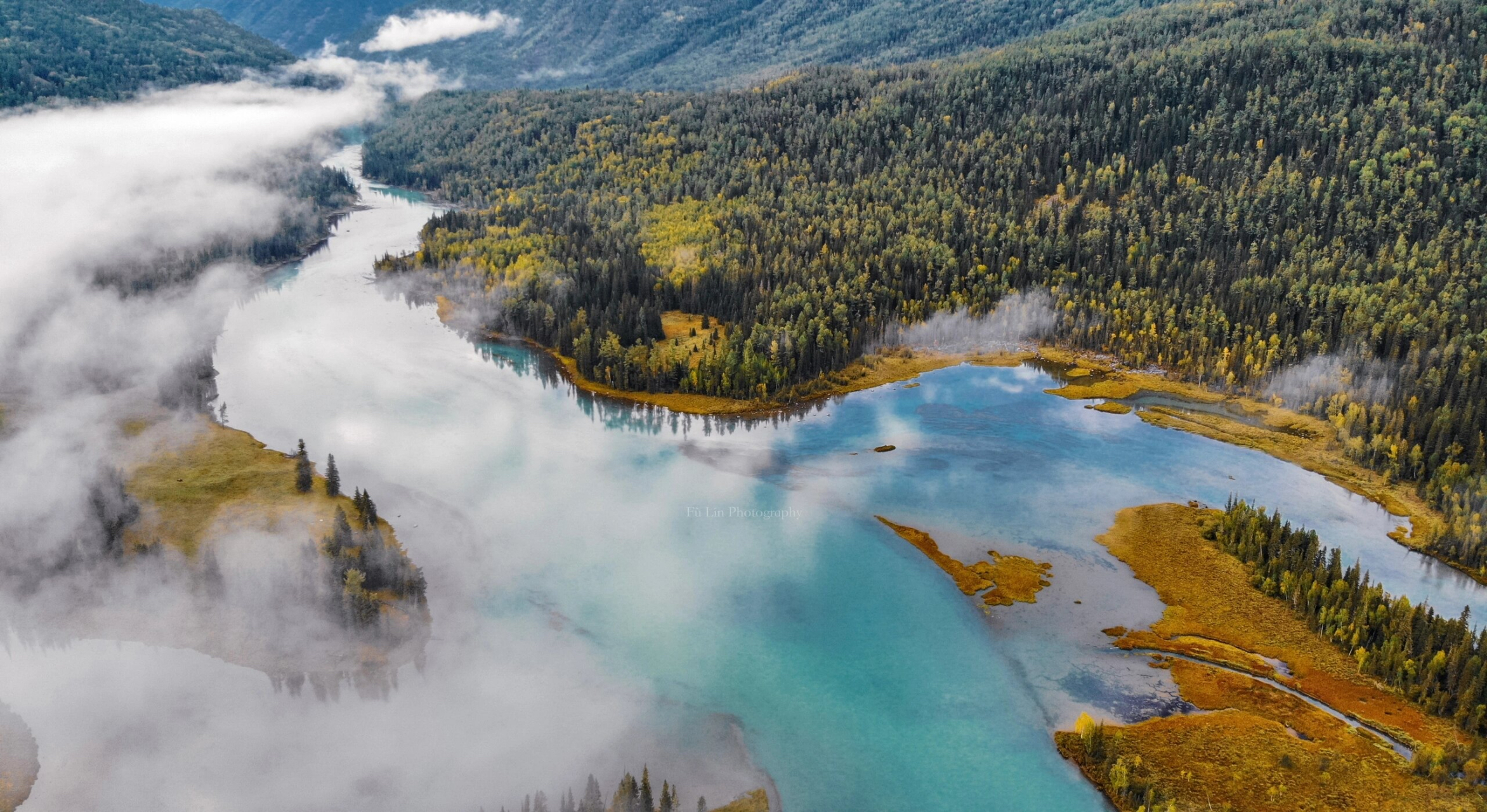 喀纳斯晨雾,终于等到你了,喀纳斯神仙湾, 进景区第一站必须先到这里