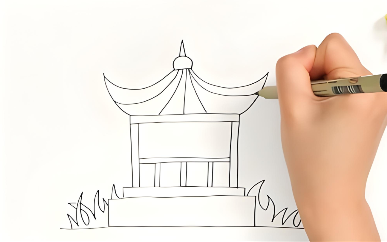 亭子怎么画,不妨这样试一下