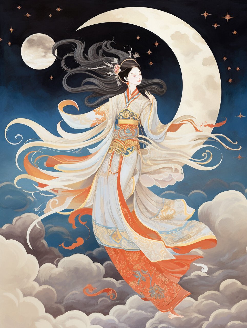 嫦娥奔月图片  93嫦娥奔月,是中华民族流传千古的美丽传说.