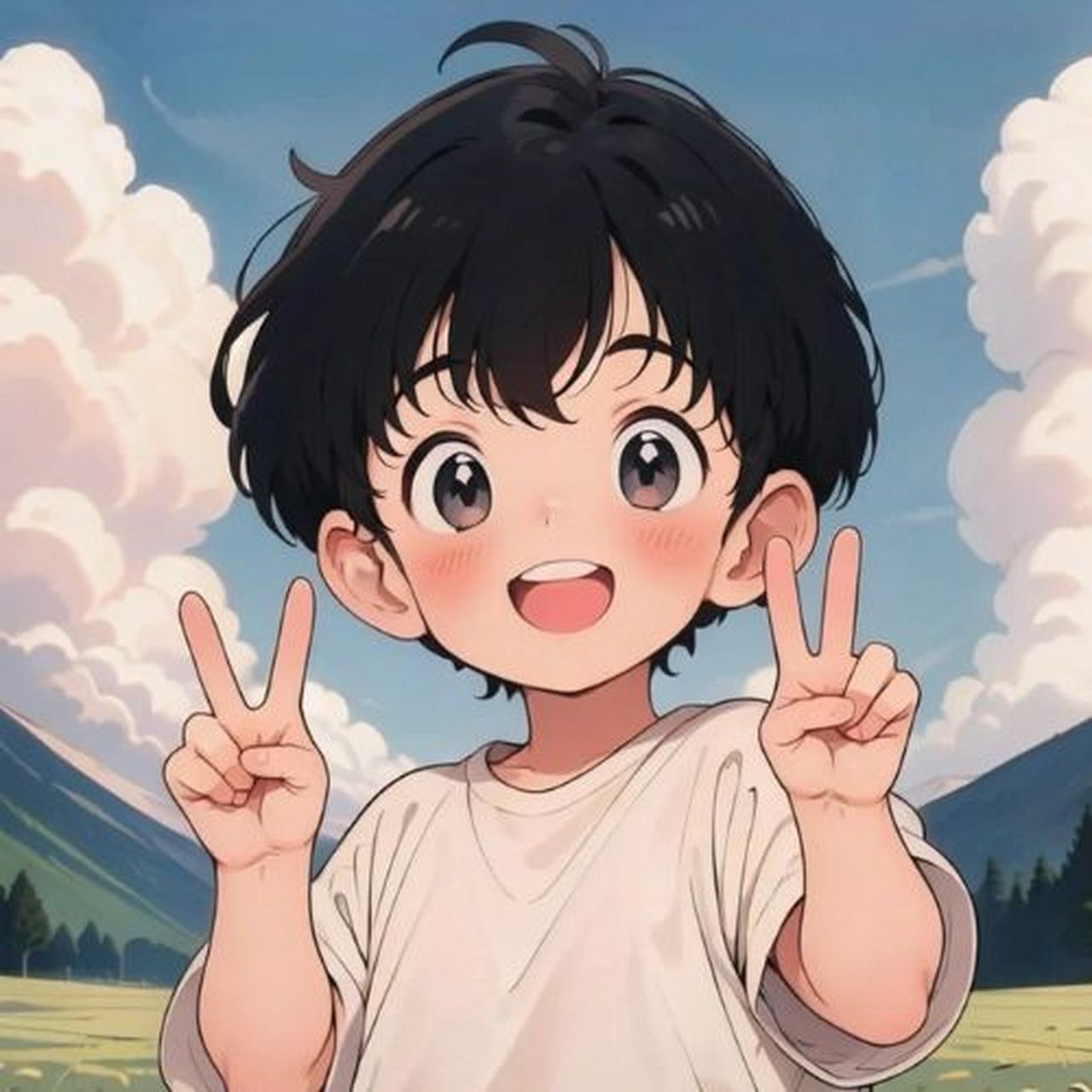 动漫头像男可爱 呆萌  这款动漫男生头像真是萌到不行,呆萌的表情