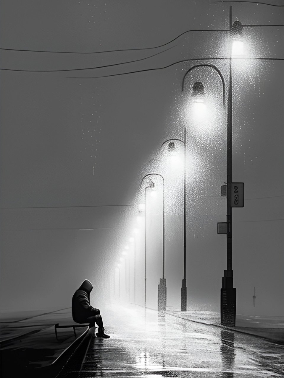 伤感图片大全集  故事的结局总是这样,花开两朵,天各一方.