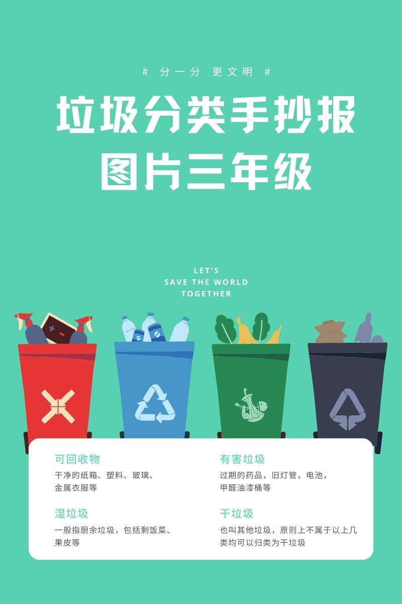 通过将垃圾按照不同的类别进行分类投放,我们可以实现资源的有效回收
