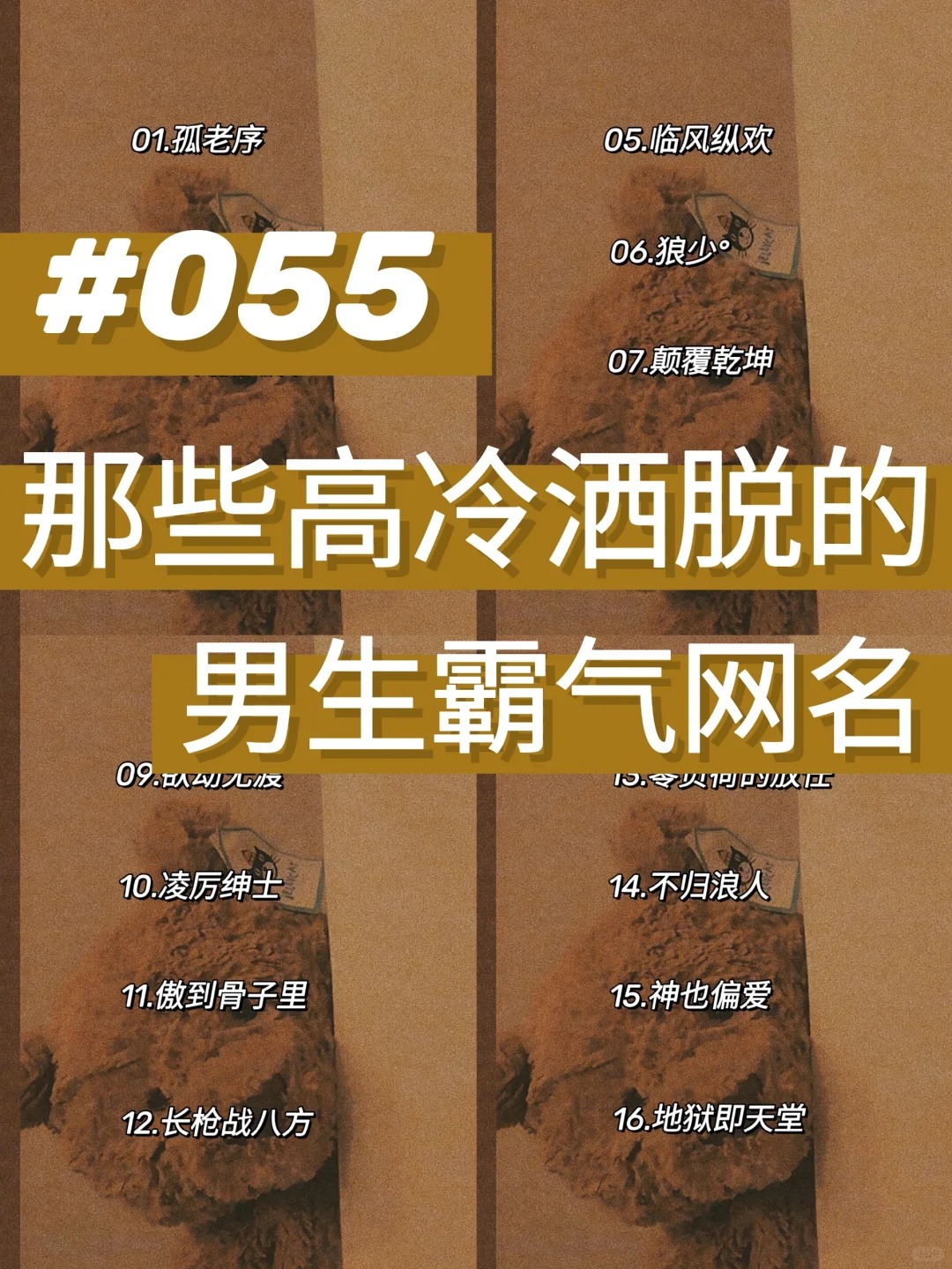 姓陈起个霸气点的网名字 那些男生高冷洒脱的霸气网名 嗨,你们终于