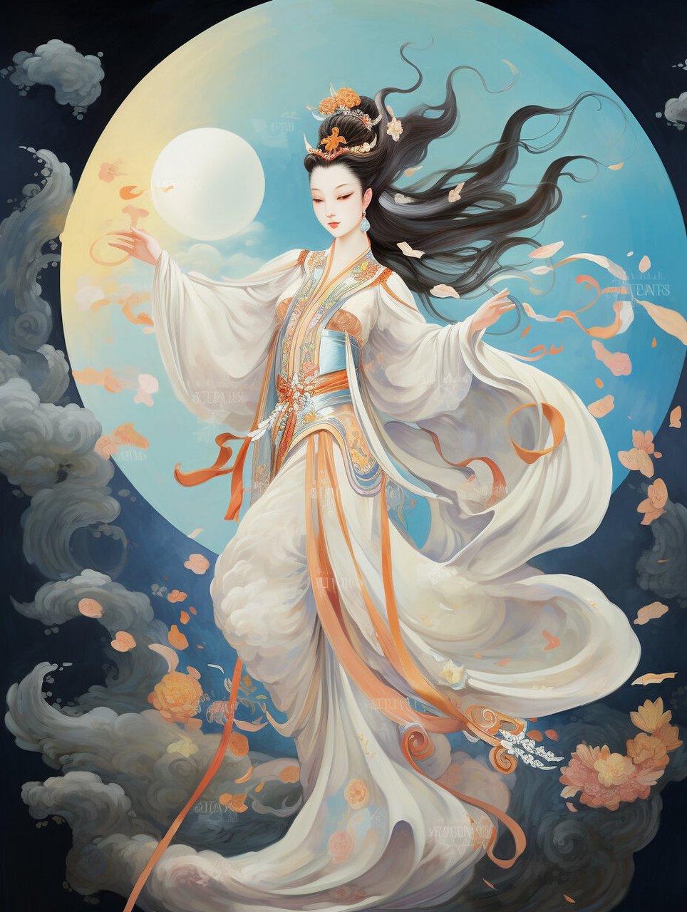 嫦娥奔月图片  93嫦娥奔月,是中华民族流传千古的美丽传说.