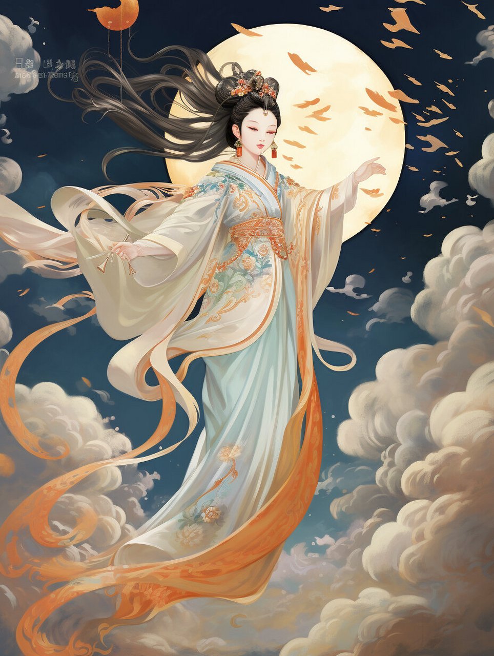 嫦娥奔月图片  93嫦娥奔月,是中华民族流传千古的美丽传说.