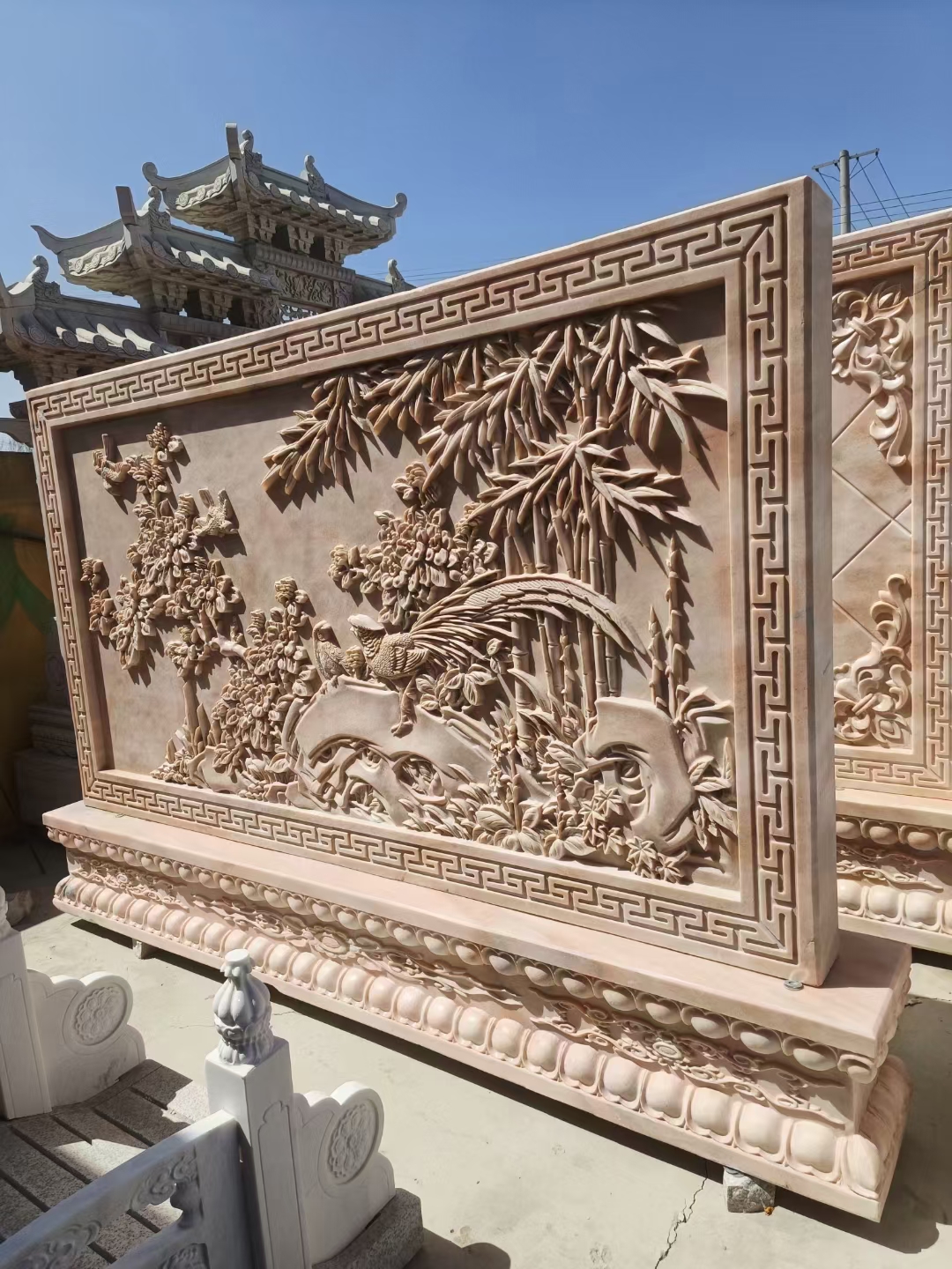 尽显尊贵气质—高品质石材浮雕影壁墙照壁