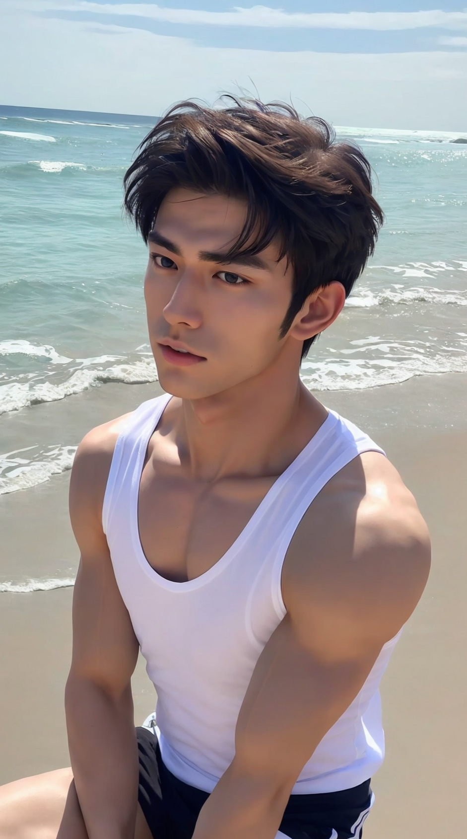 海边假日 肌肉帅哥