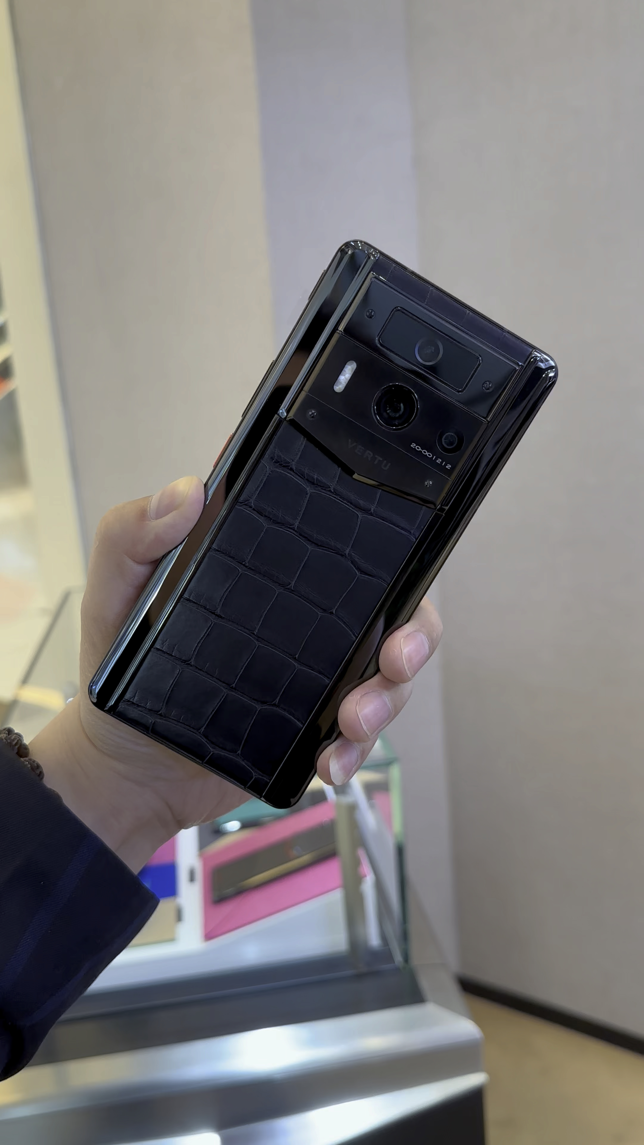 vertu新品5g威图手机2024新款meta2黑色鳄鱼皮