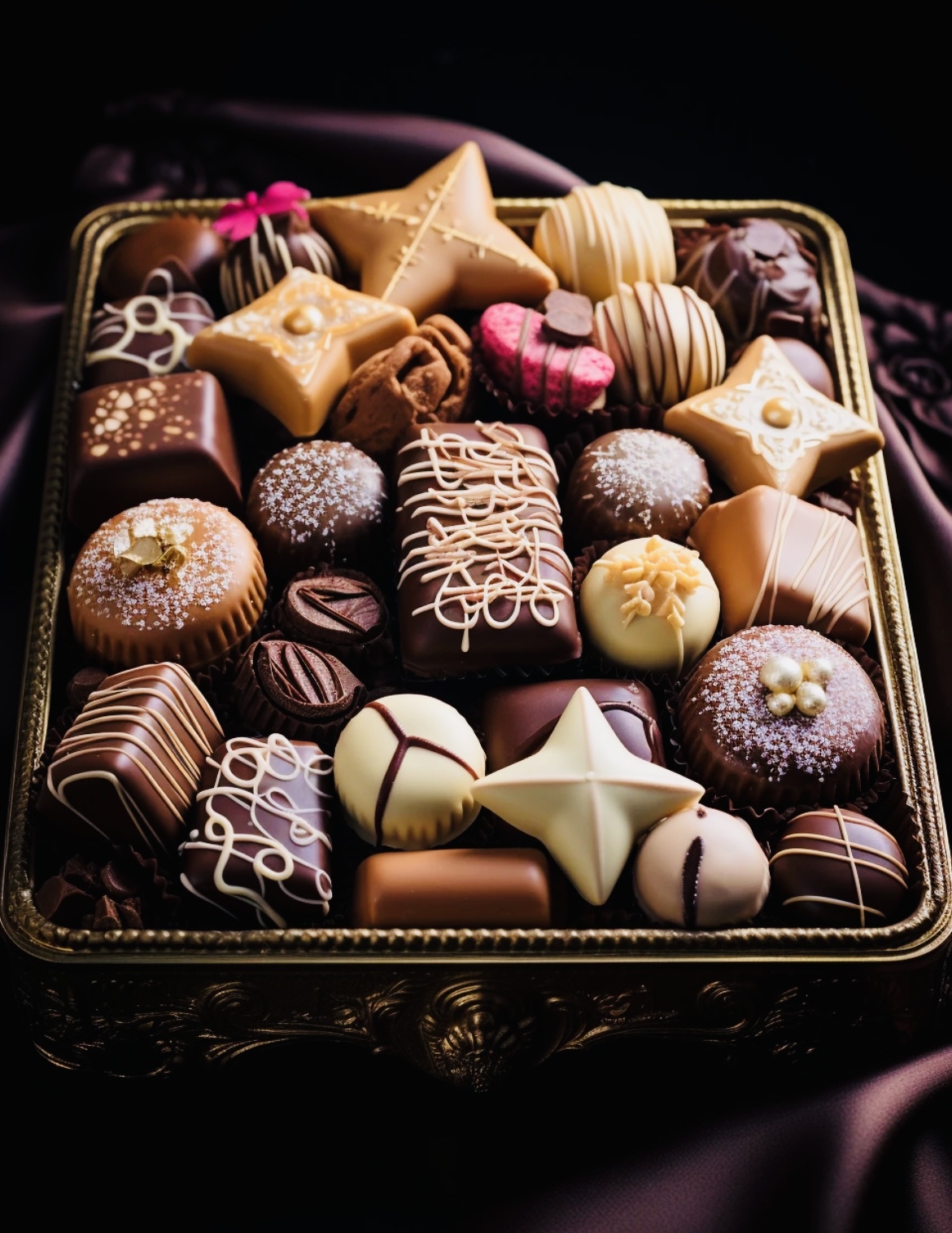 前几天闺蜜送了我一盒巧克力,我一看这盒巧克力包装精美,形状各异,五