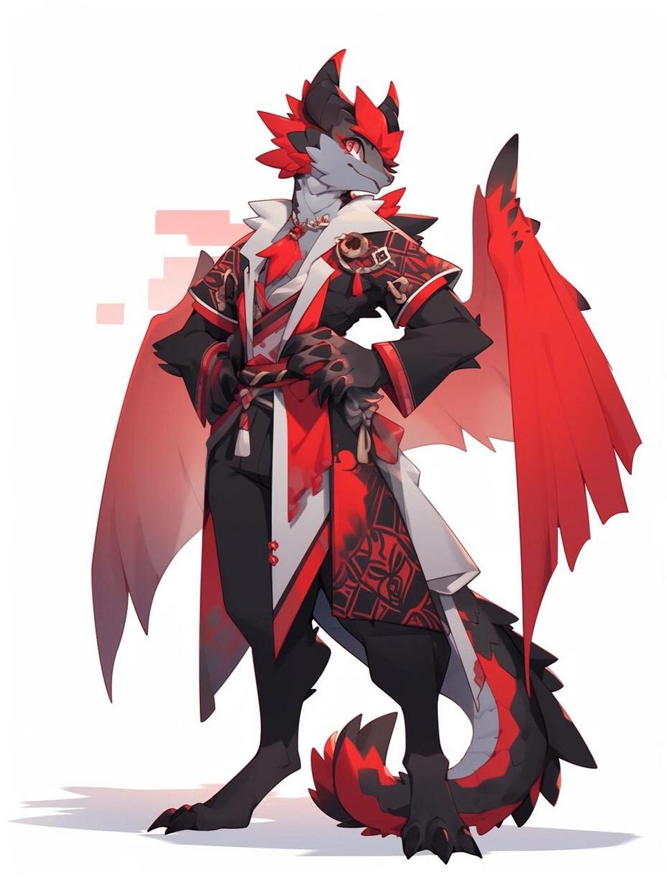 龙的动漫拟人图片  在神秘的次元世界中,有一位龙族少年93.