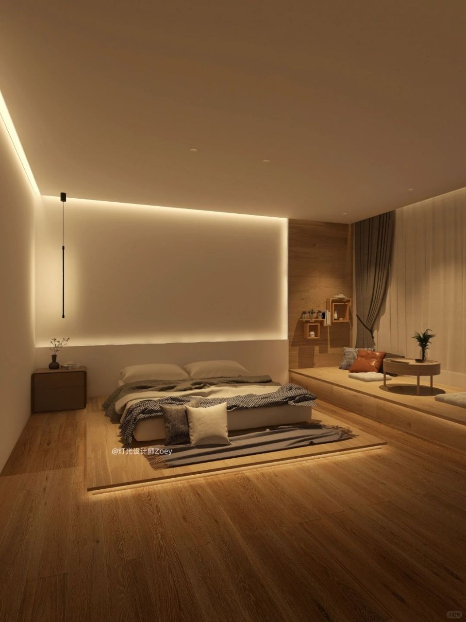 无主灯卧室设计,简直是个性化装修的绝佳舞台!