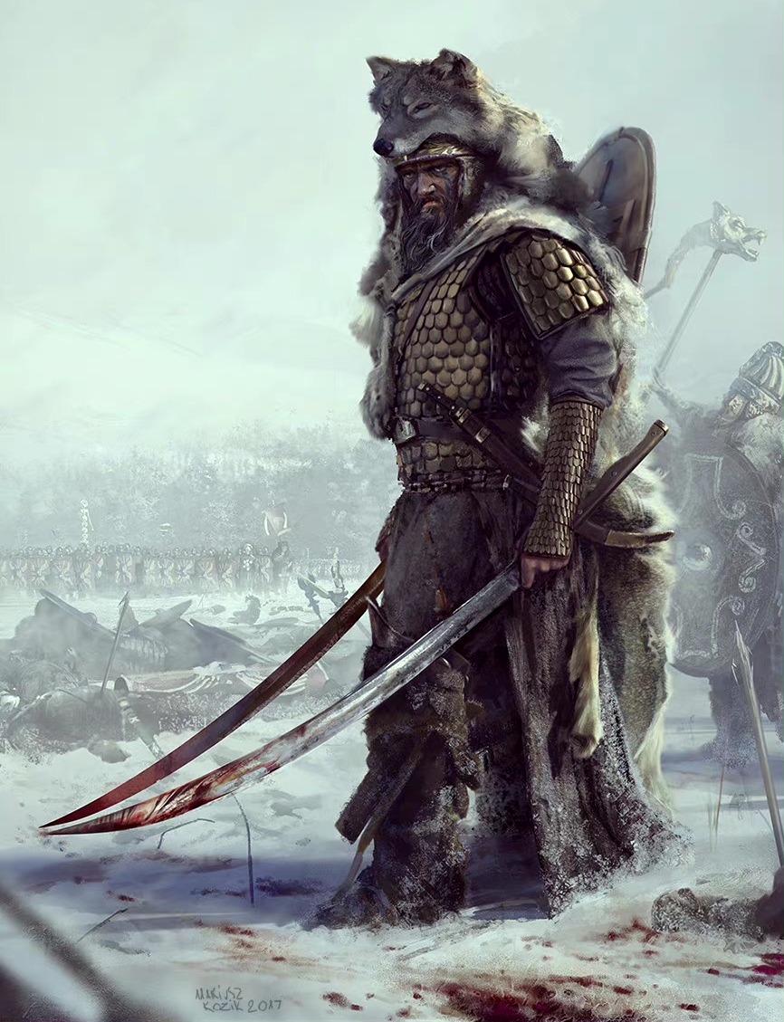 画家mariusz kozik绘画作品欣赏,其擅长绘制古代战争题材作品,动作与