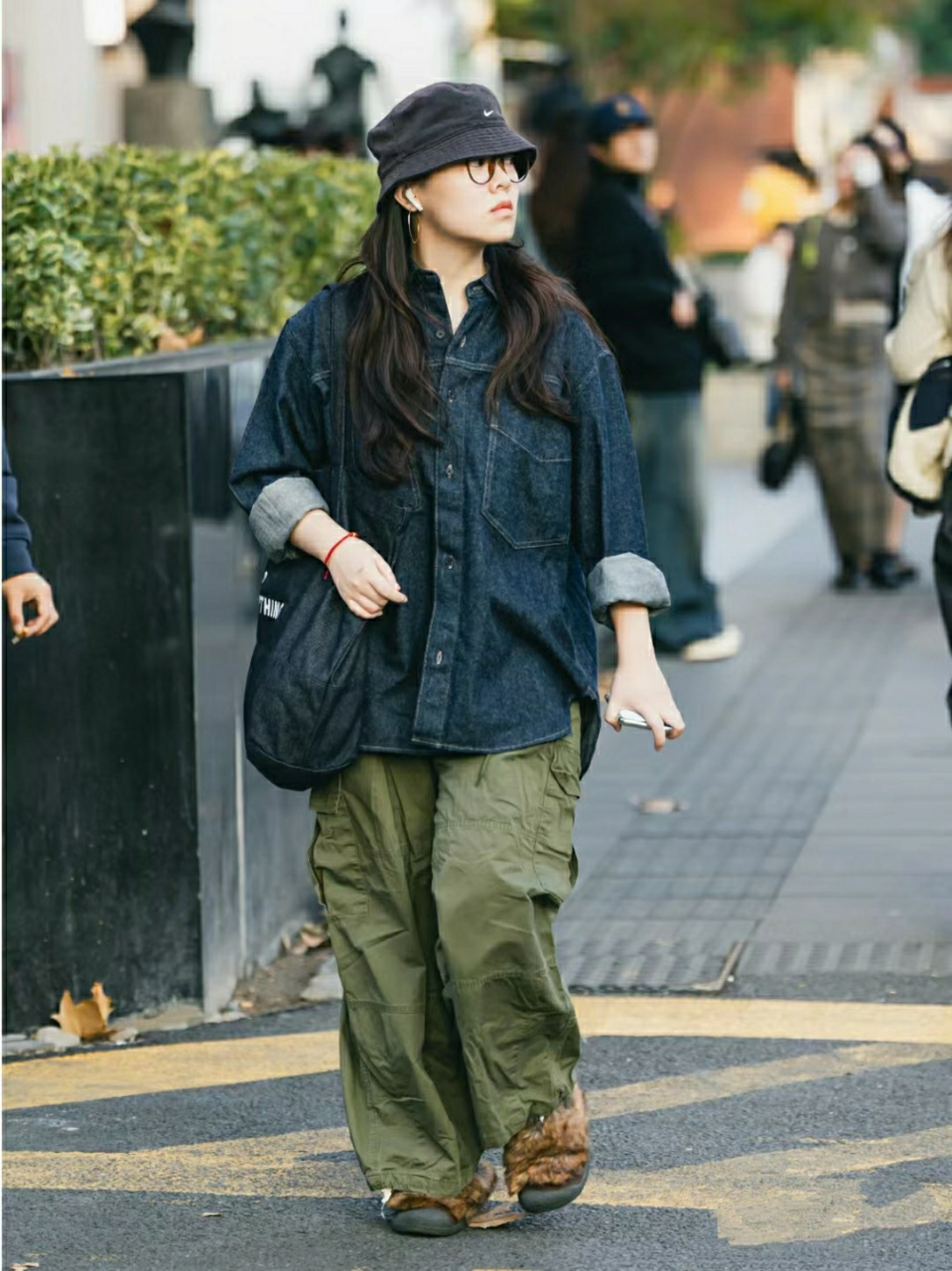 上海街拍——帆布包