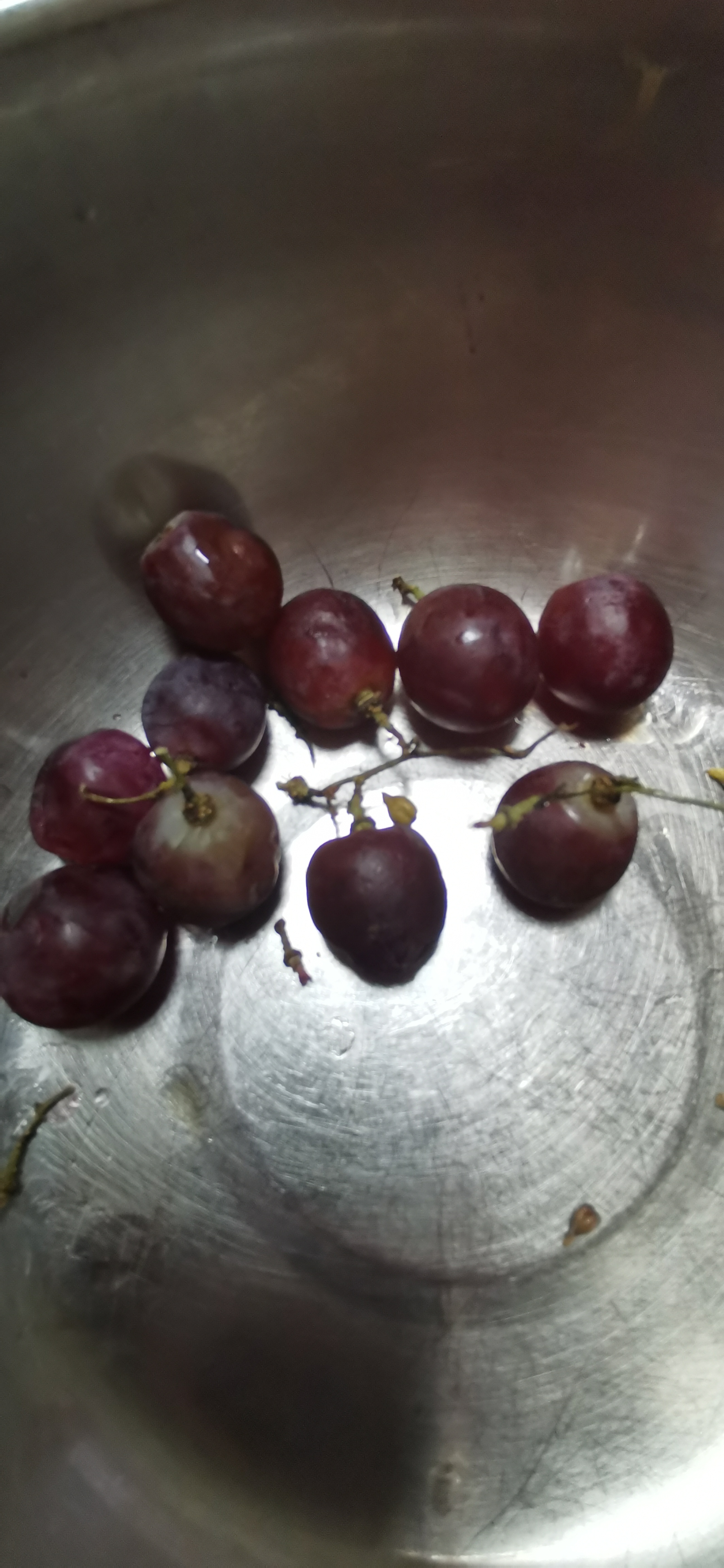 早餐,一碗小馄饨,几颗烂葡萄