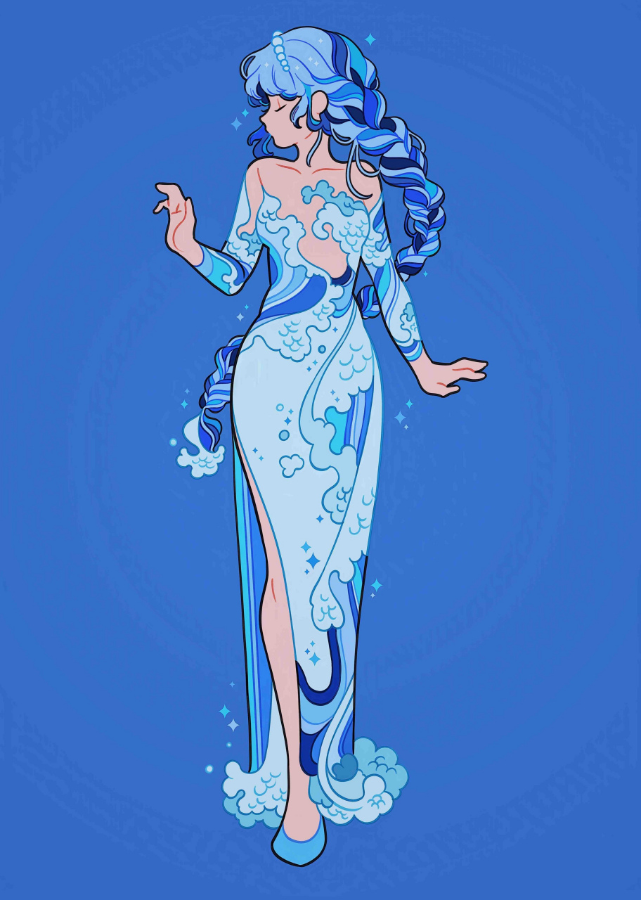 画师meyoco动漫人物绘画作品欣赏,用绚丽的色彩绘制出可爱灵动的少女