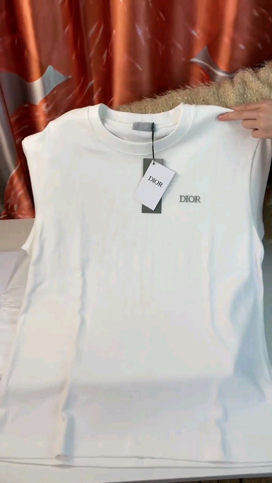 迪奥白色短袖简单又整洁干净