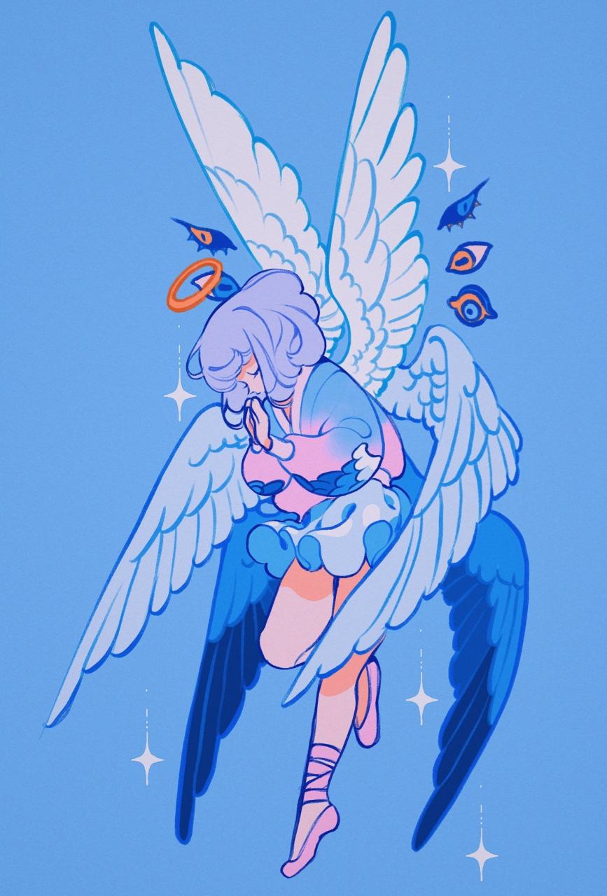 画师meyoco动漫人物绘画作品欣赏,用绚丽的色彩绘制出可爱灵动的少女